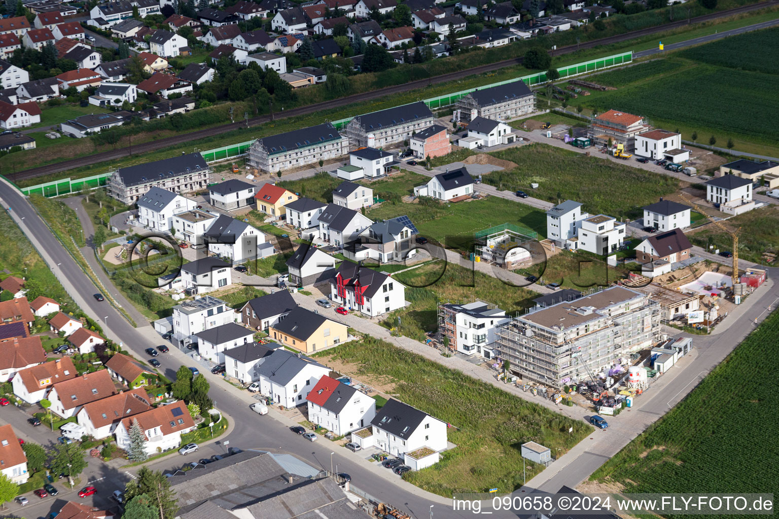 The district Am Kieselbuckel in Laudenbach in the state Baden-Wurttemberg, Germany