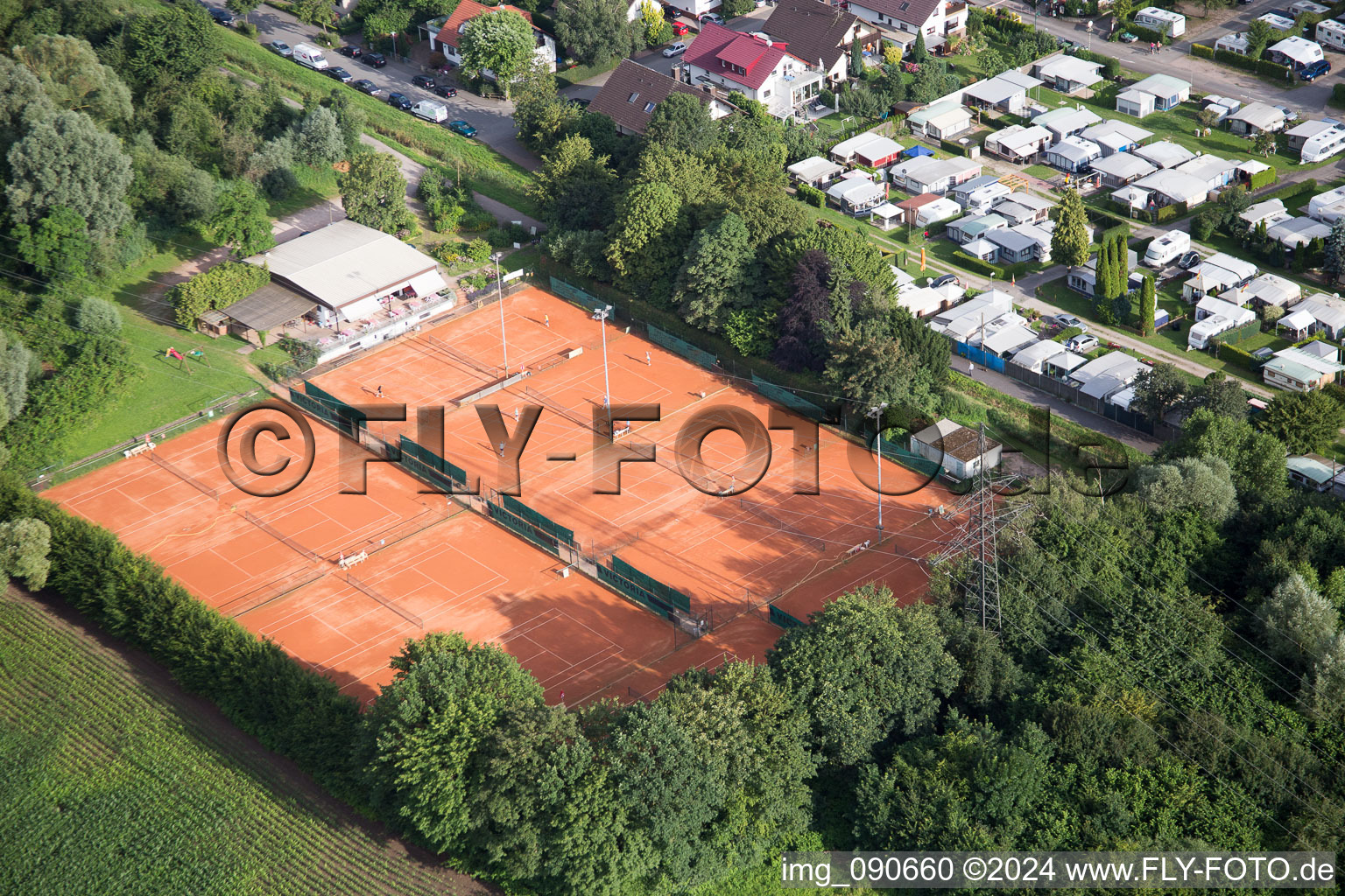 Hemsbach in the state Baden-Wuerttemberg, Germany out of the air