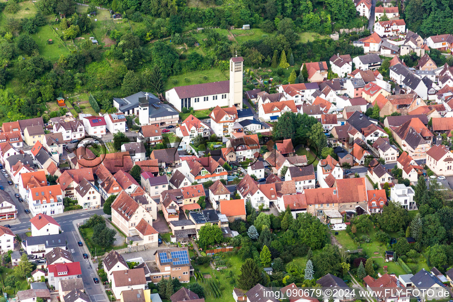 Evangelic Church building in the village of in Sulzbach in the state Baden-Wurttemberg, Germany