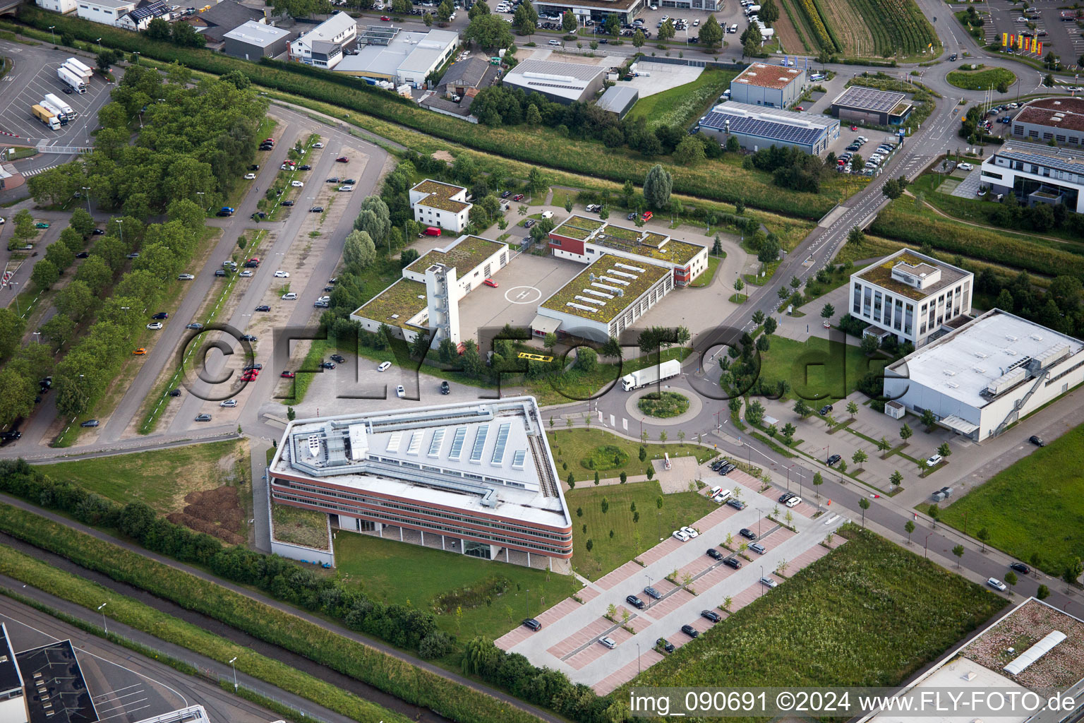 Oblique view of Weinheim in the state Baden-Wuerttemberg, Germany