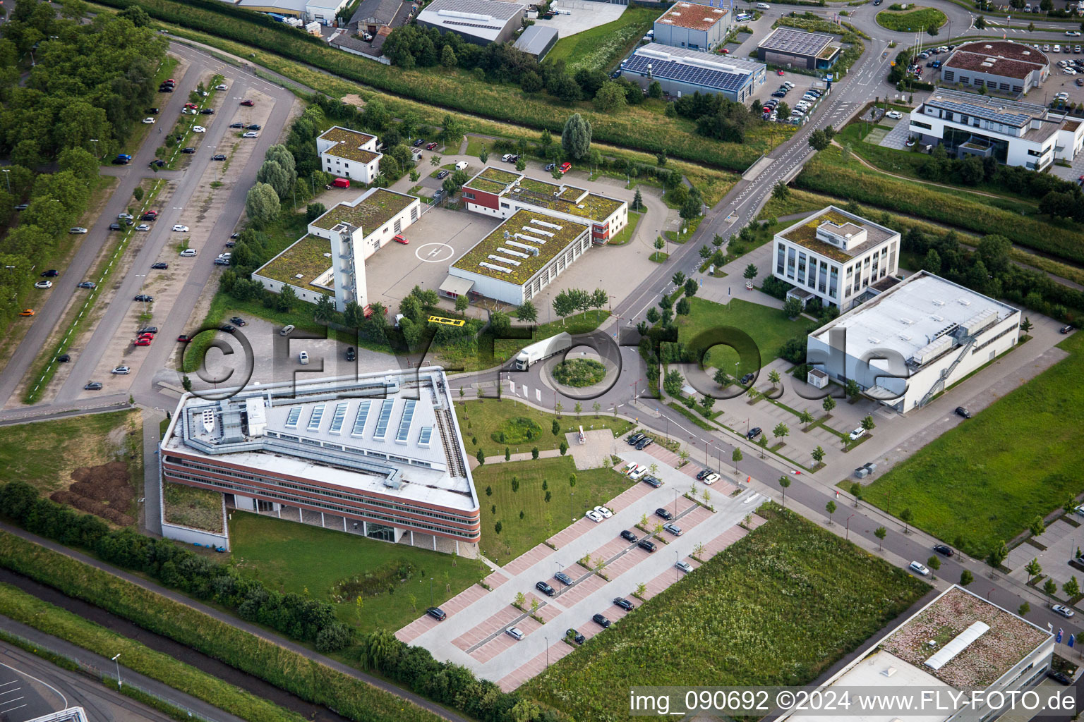 Building and production halls on the premises Vileda GmbH in Weinheim in the state Baden-Wurttemberg, Germany