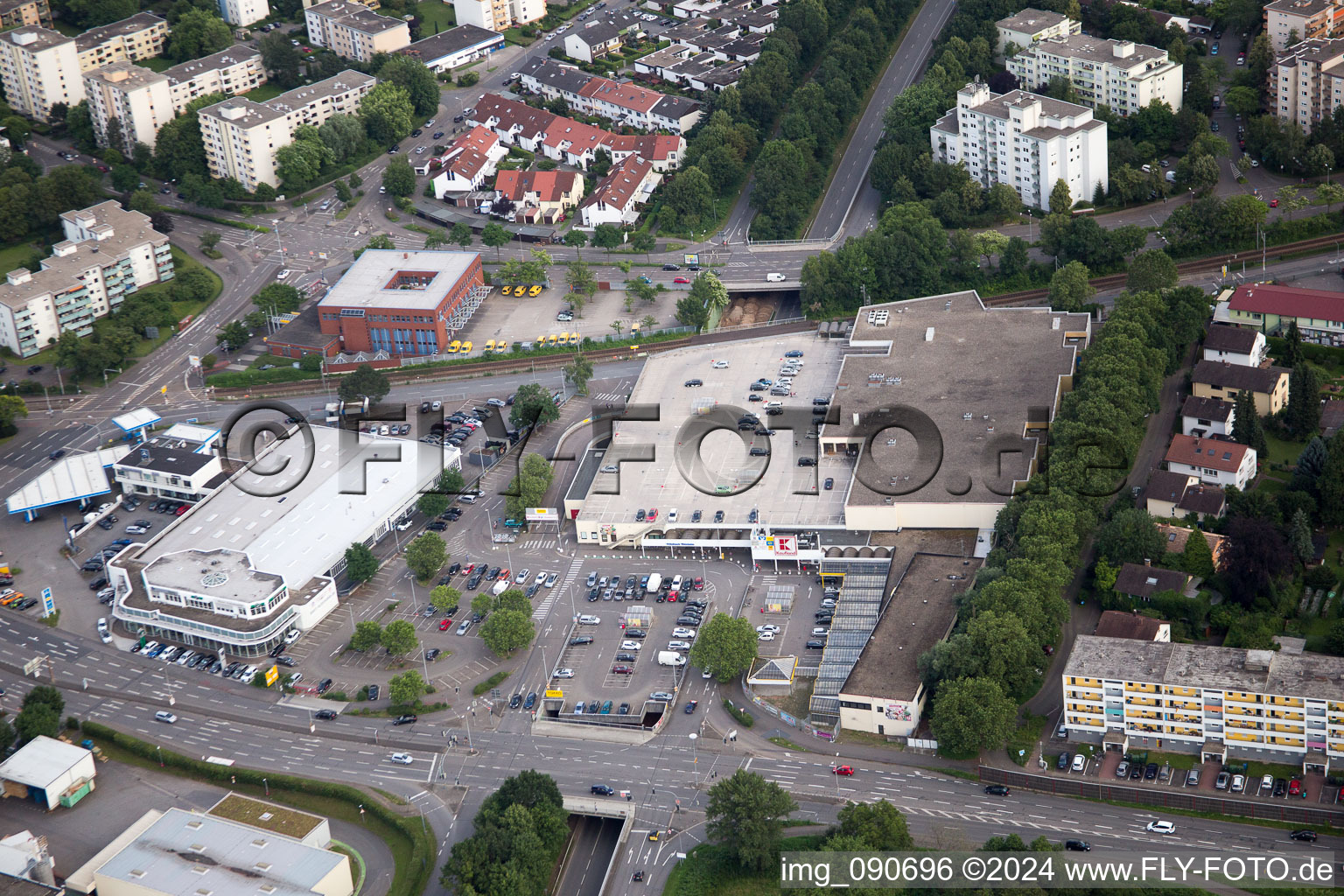 Weinheim in the state Baden-Wuerttemberg, Germany seen from above