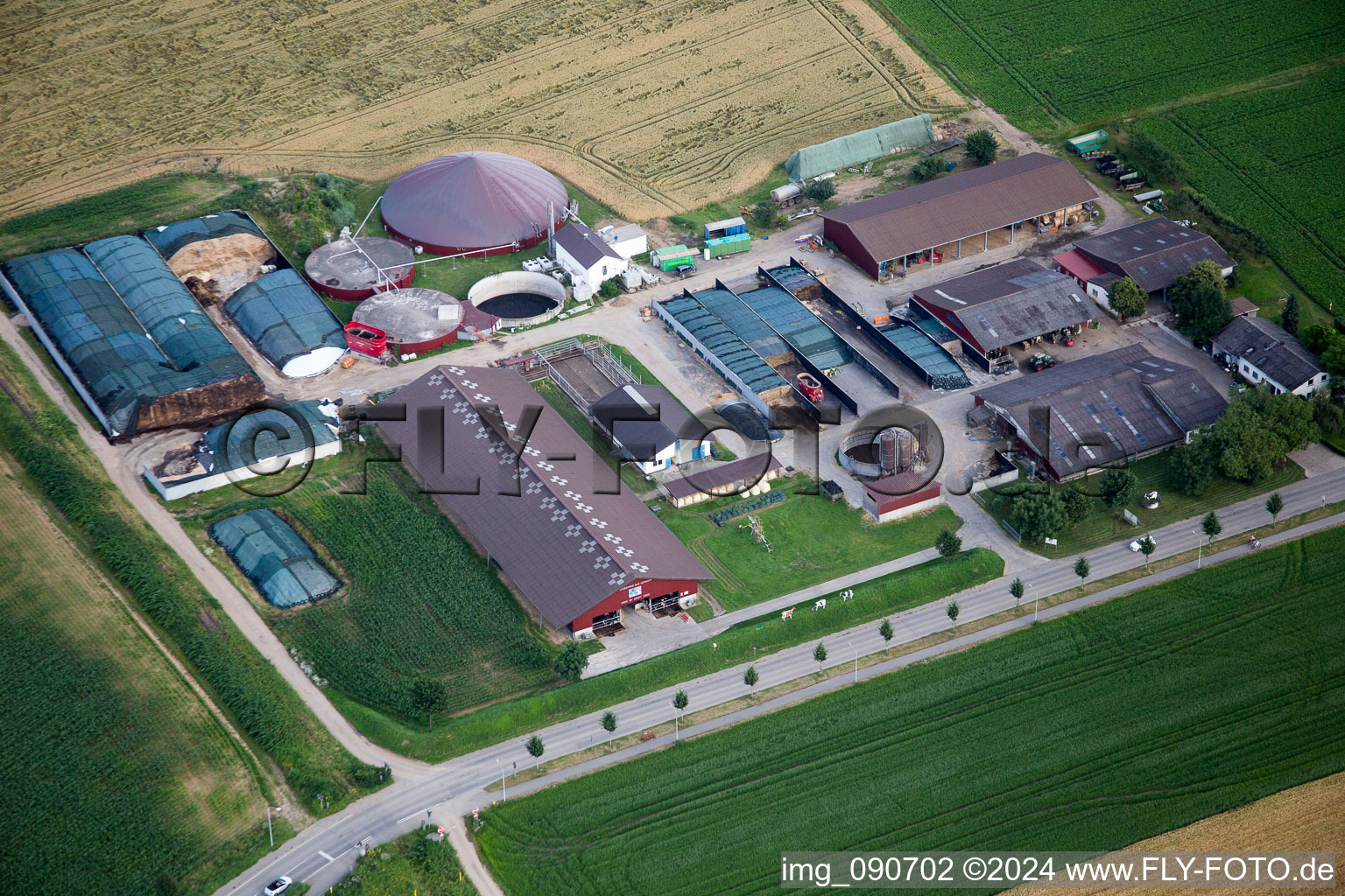 Weinheim in the state Baden-Wuerttemberg, Germany from the drone perspective