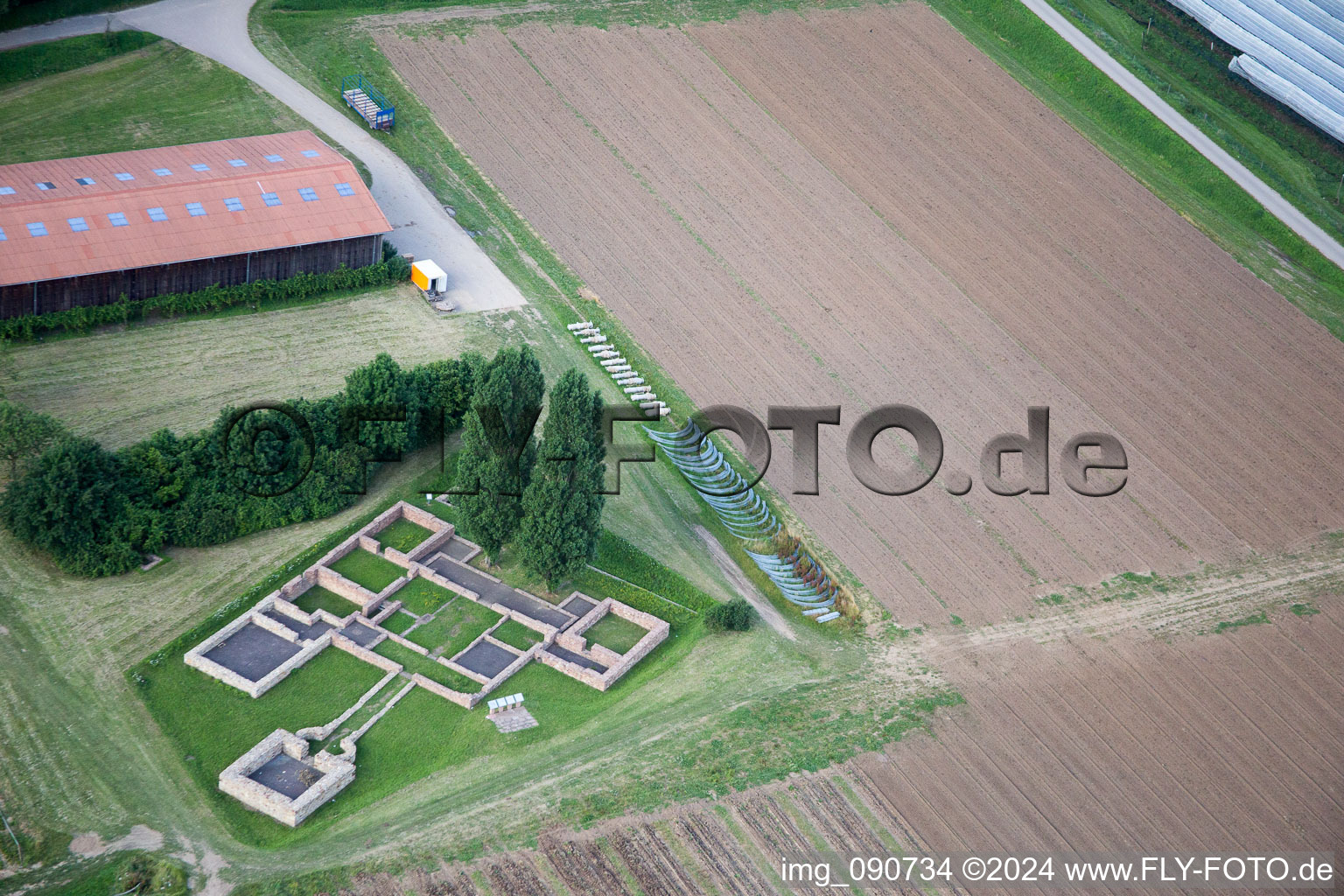 Aerial photograpy of Großsachsen in the state Baden-Wuerttemberg, Germany