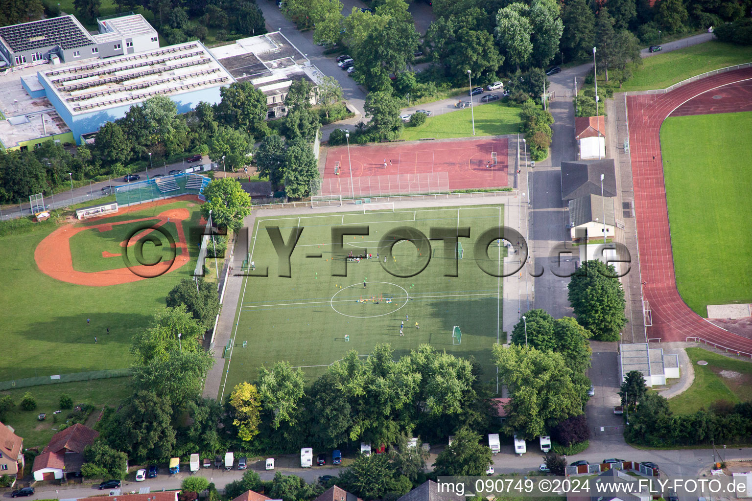 Aerial view of Schriesheim in the state Baden-Wuerttemberg, Germany