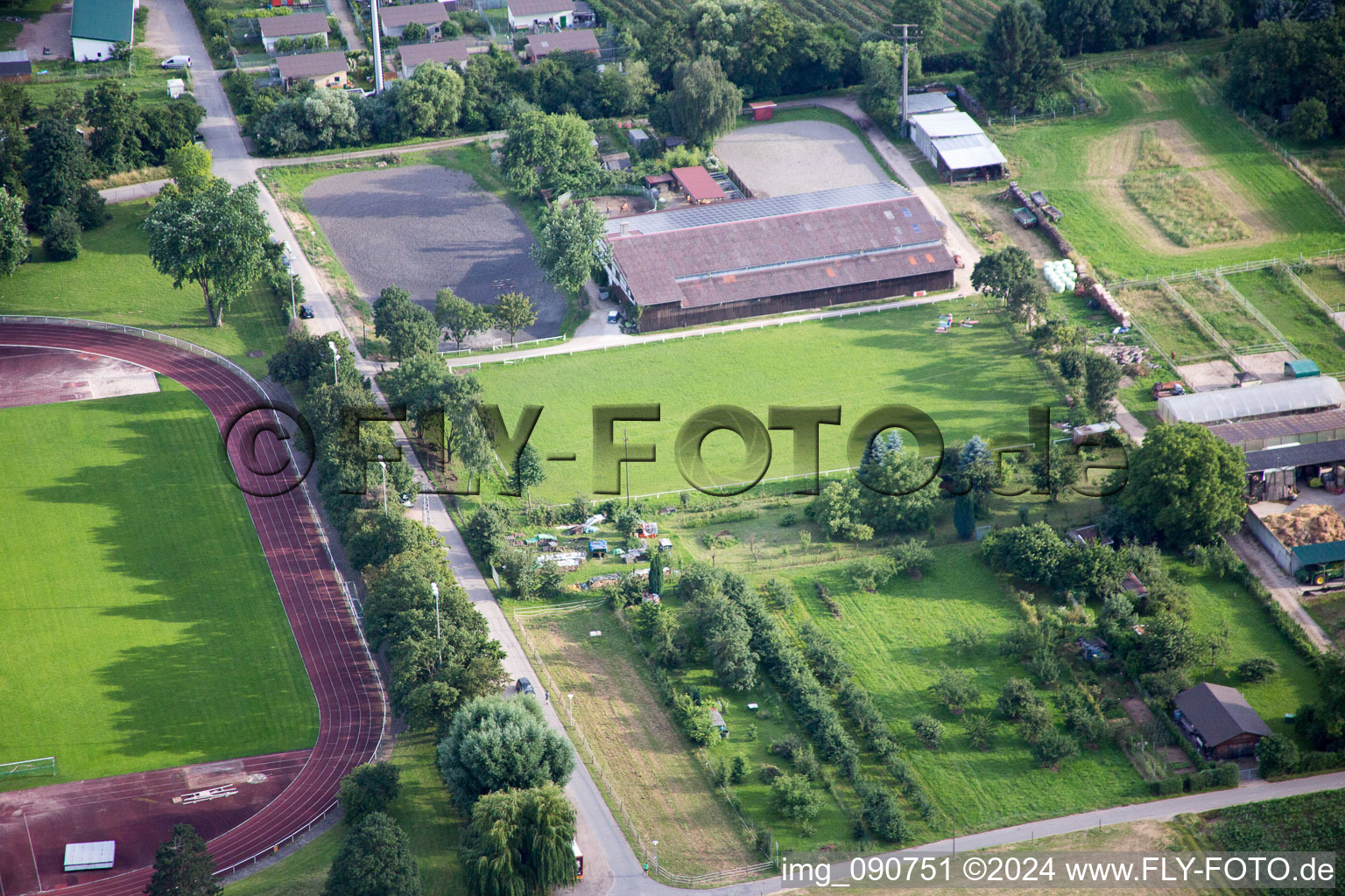 Aerial photograpy of Schriesheim in the state Baden-Wuerttemberg, Germany