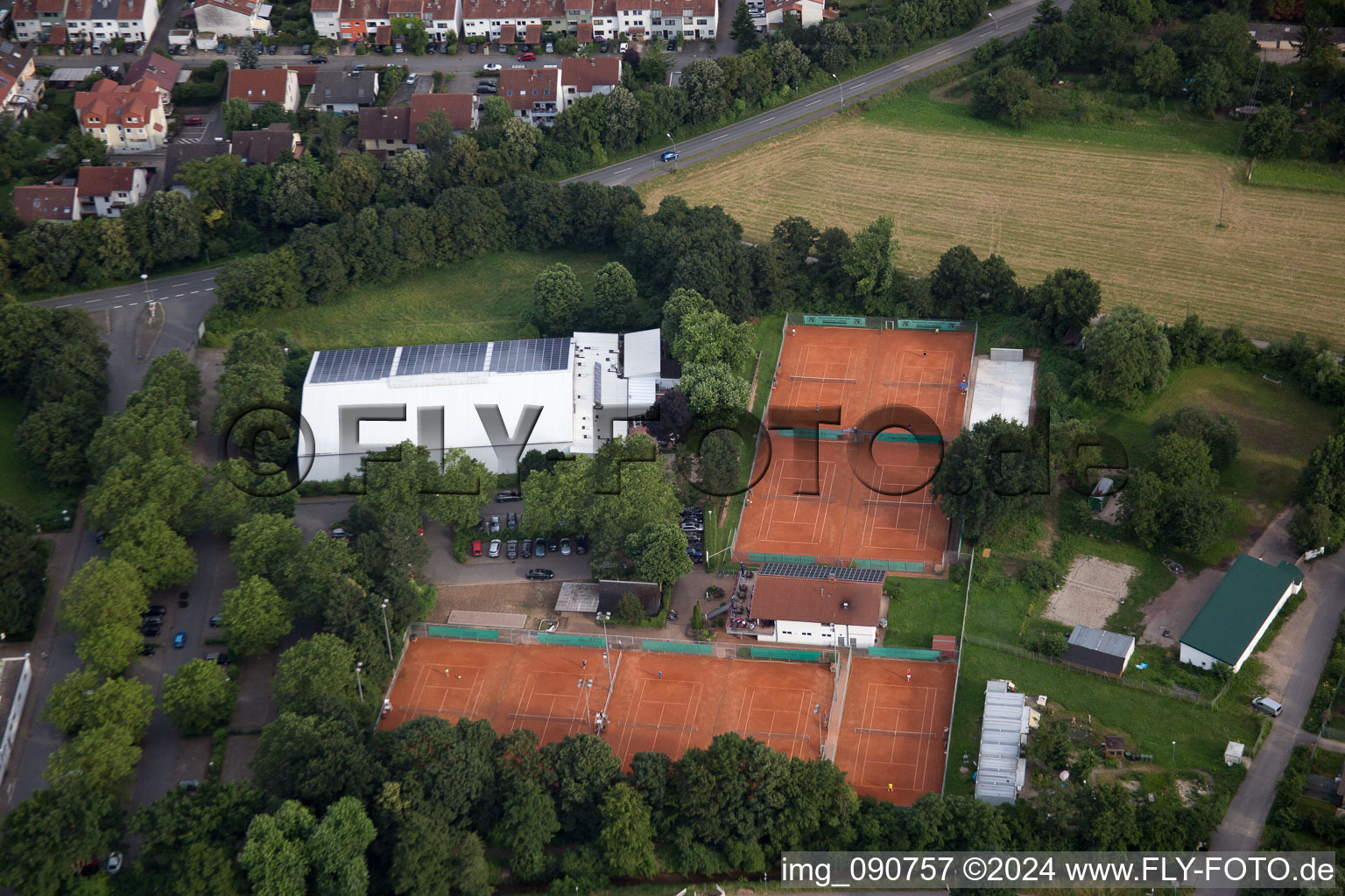 Schriesheim in the state Baden-Wuerttemberg, Germany out of the air