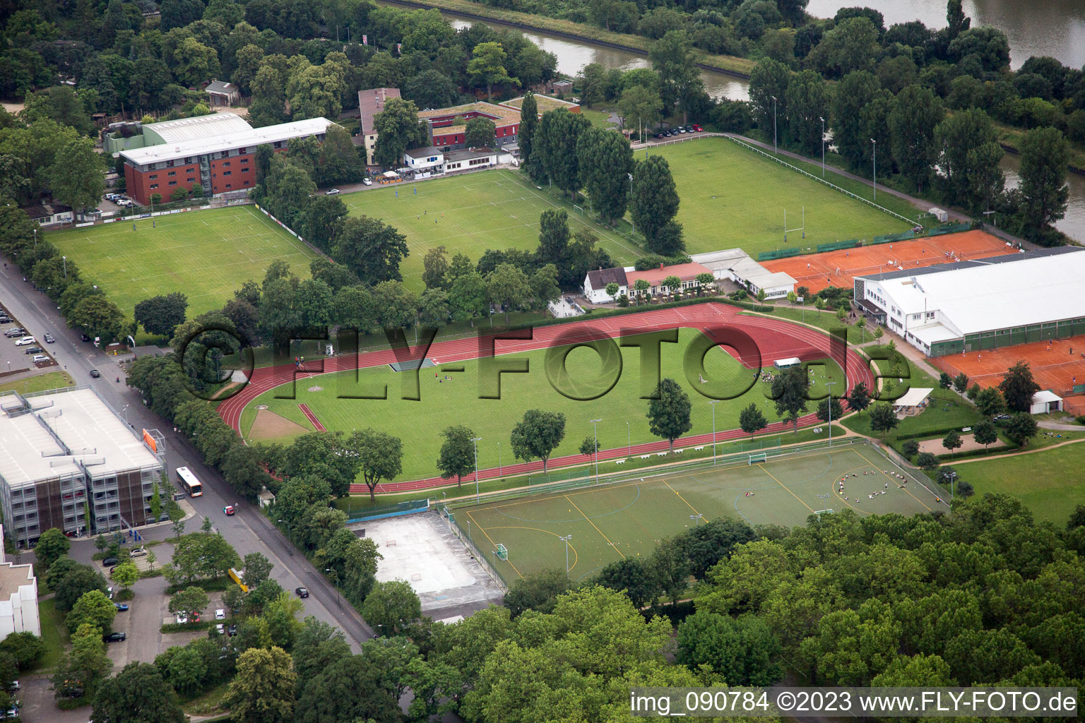 Aerial view of TSG 78Heidelberg eV in the district Klausenpfad-Süd in Heidelberg in the state Baden-Wuerttemberg, Germany