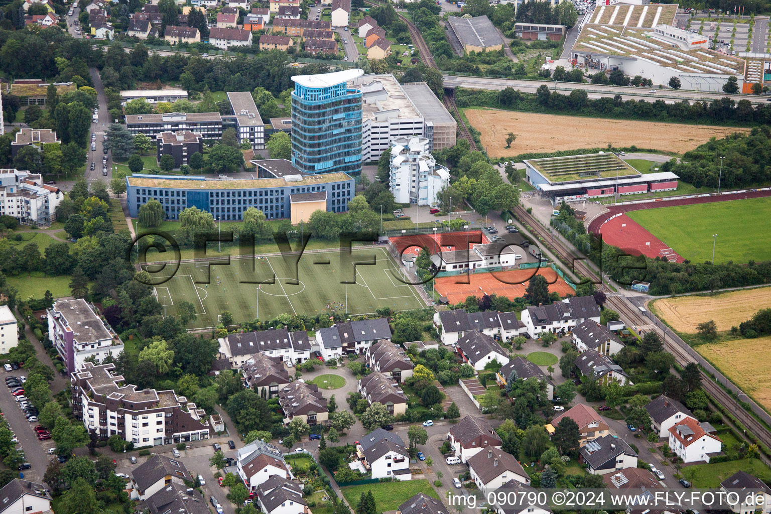 Building complex of the university SRH in the district Wieblingen in Heidelberg in the state Baden-Wurttemberg, Germany