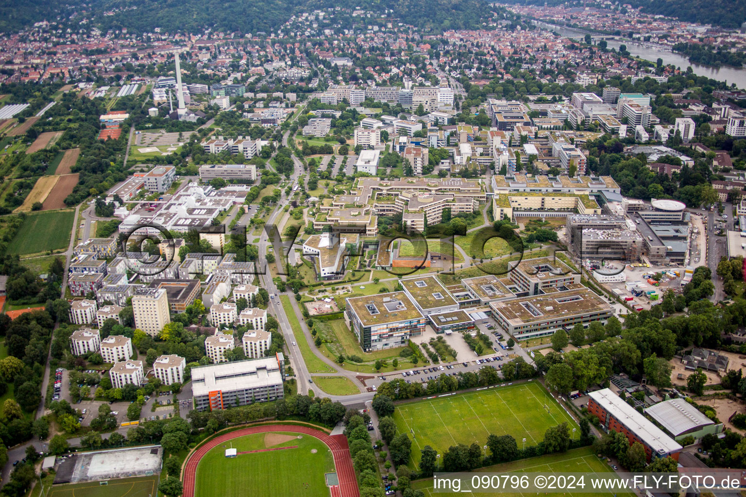 Handschuhsheim, Neuenheimer Feld, University Heidelberg in the district Neuenheim in Heidelberg in the state Baden-Wuerttemberg, Germany