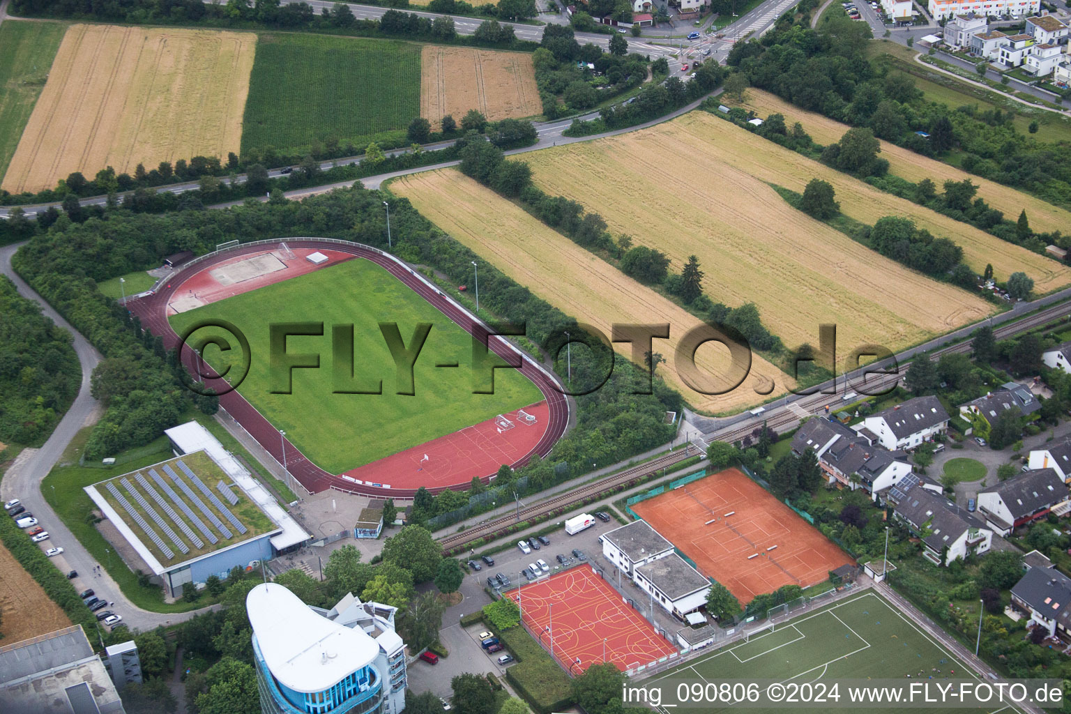 Aerial photograpy of SRH University in the district Wieblingen in Heidelberg in the state Baden-Wuerttemberg, Germany