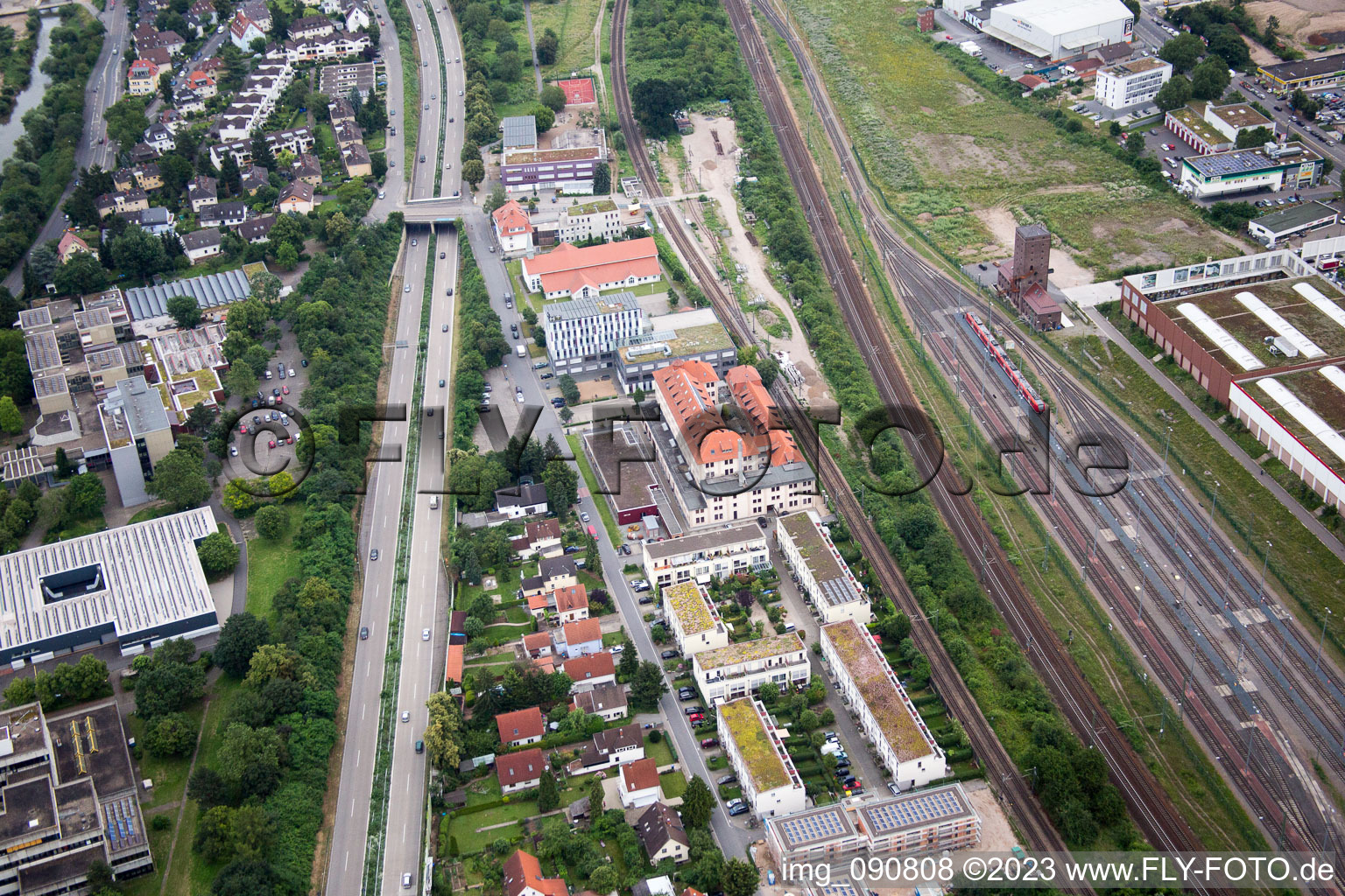 HD-Bahnstadt, tank tower in the district Bahnstadt in Heidelberg in the state Baden-Wuerttemberg, Germany