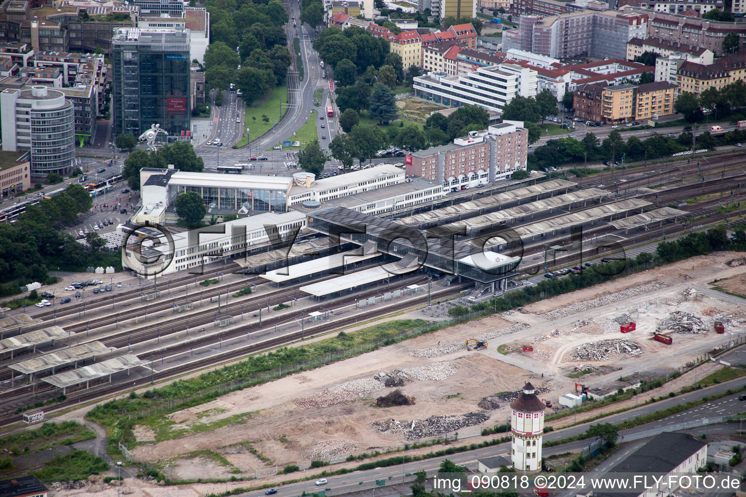 Central Station in the district Weststadt in Heidelberg in the state Baden-Wuerttemberg, Germany