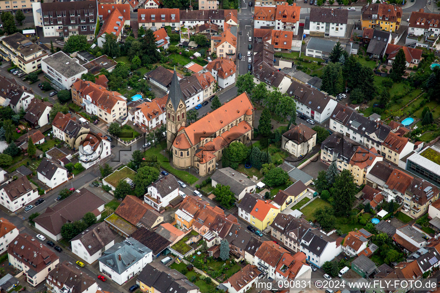 Church building Katholischen Kirche St. Peter in the district Kirchheim in Heidelberg in the state Baden-Wurttemberg, Germany