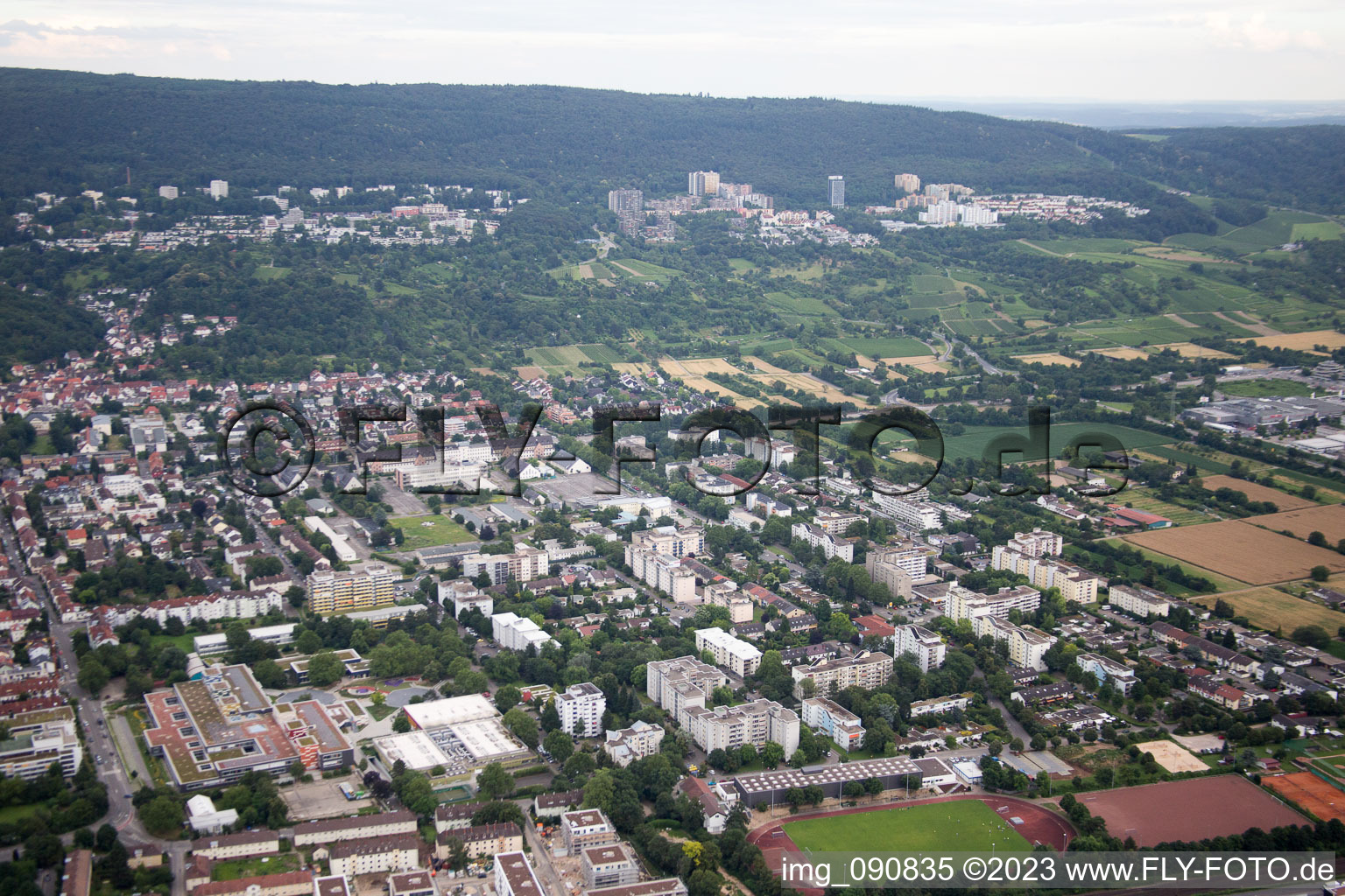 Aerial photograpy of District Rohrbach in Heidelberg in the state Baden-Wuerttemberg, Germany