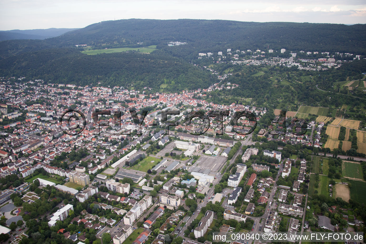 District Rohrbach in Heidelberg in the state Baden-Wuerttemberg, Germany out of the air