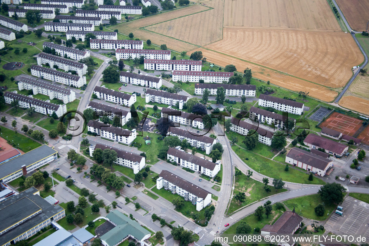 Aerial photograpy of HD- Pattrik Henry Village in the district Patrick Henry Village in Heidelberg in the state Baden-Wuerttemberg, Germany