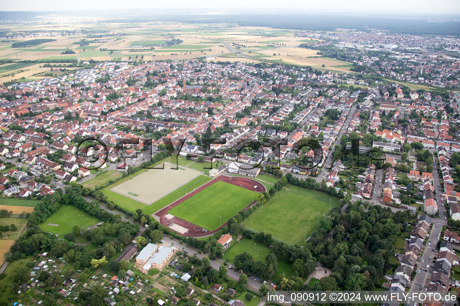 Plankstadt in the state Baden-Wuerttemberg, Germany out of the air