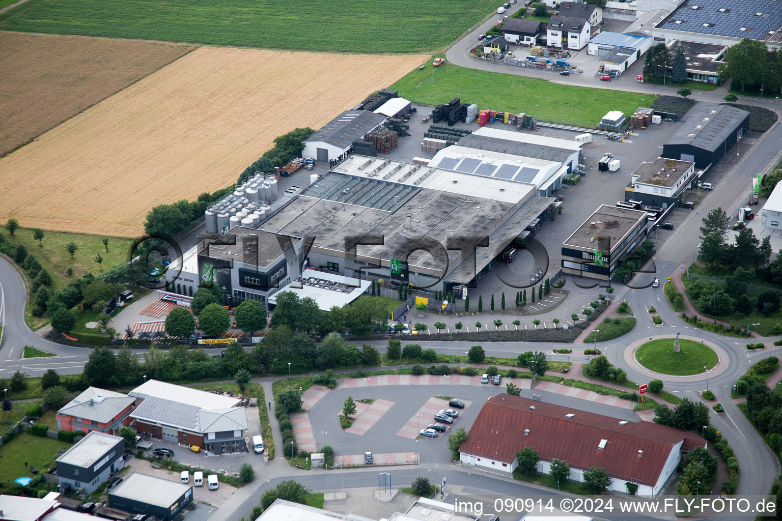 Building and production halls on the premises of the brewery Weldebraeu GmbH&Co.KG in Plankstadt in the state Baden-Wurttemberg, Germany