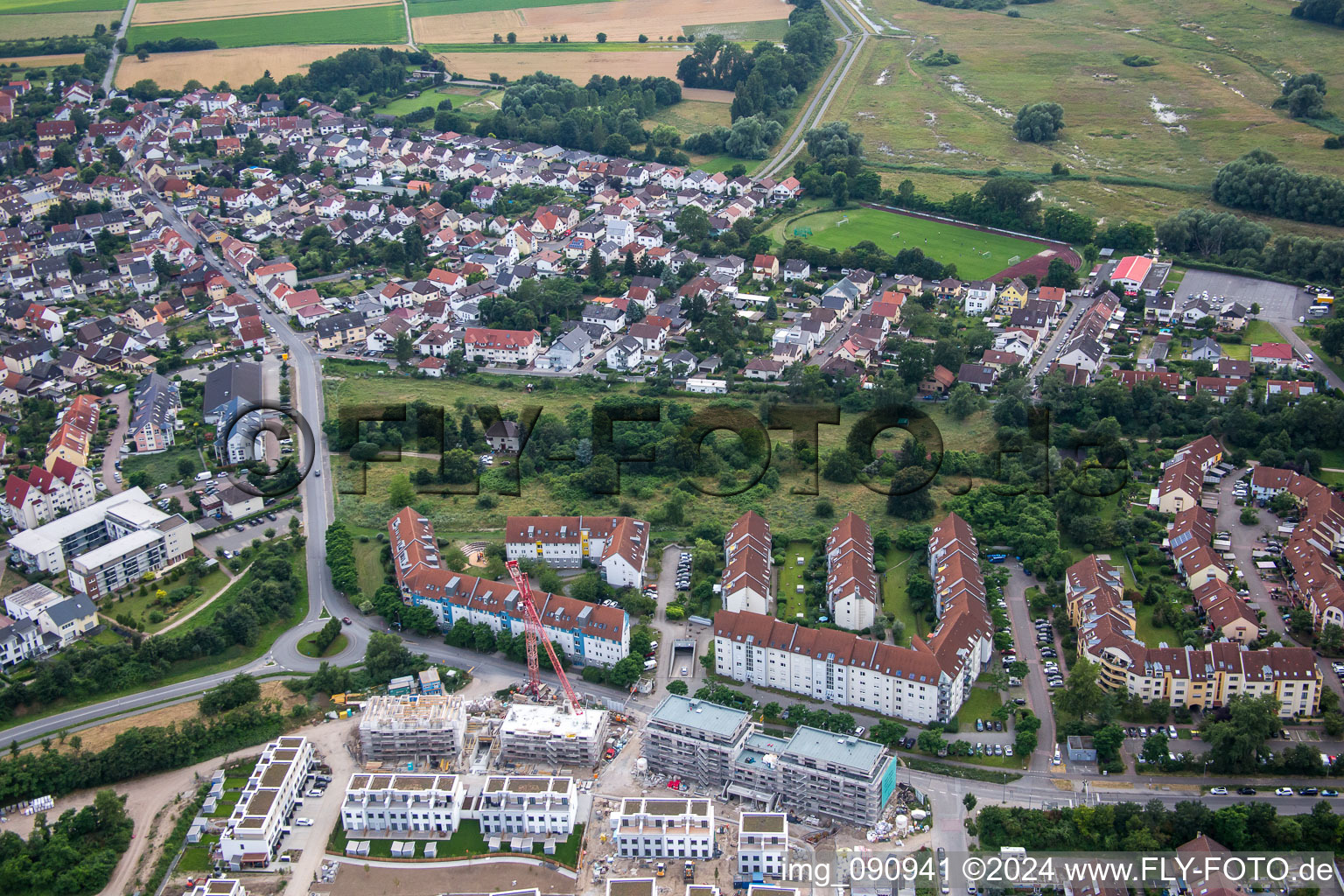 Rohrhofer Street in the district Rheinau in Mannheim in the state Baden-Wuerttemberg, Germany