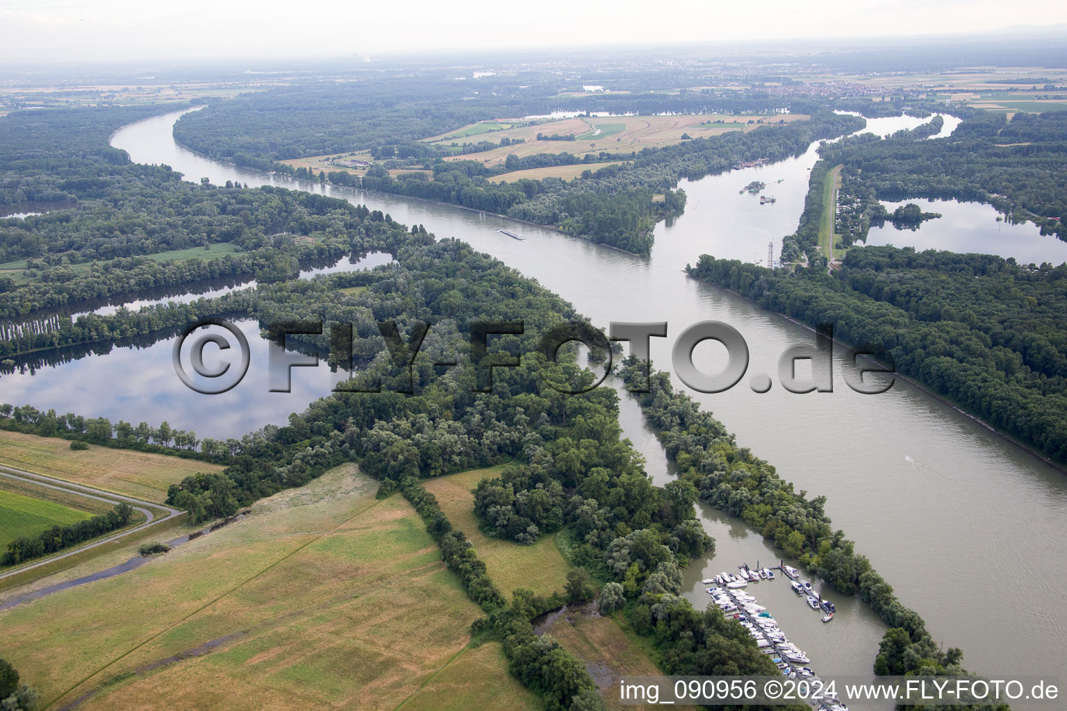 District Rheinau in Mannheim in the state Baden-Wuerttemberg, Germany out of the air