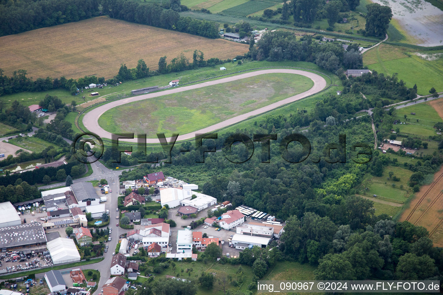 Altrip in the state Rhineland-Palatinate, Germany viewn from the air