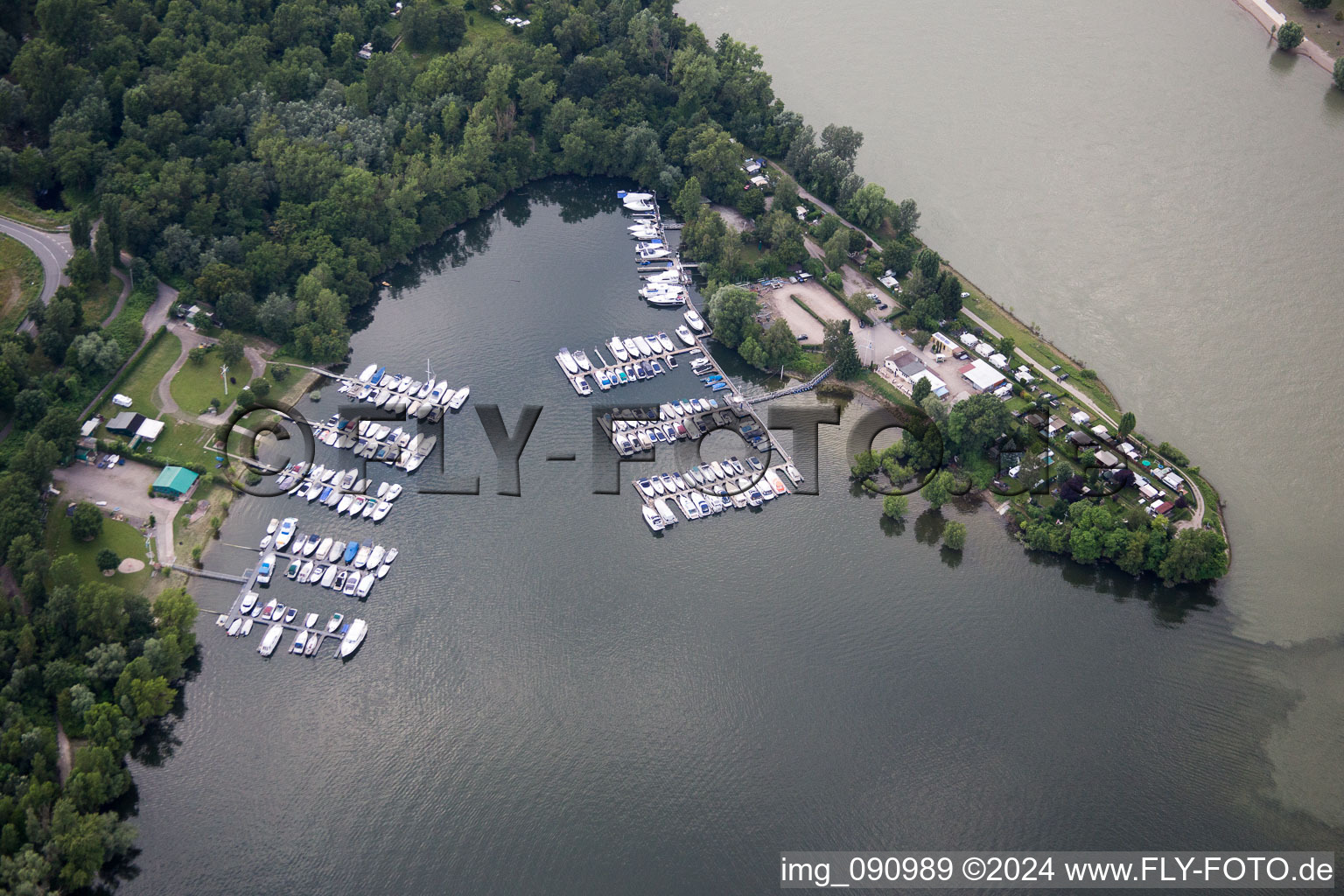 Neuhofen in the state Rhineland-Palatinate, Germany from above