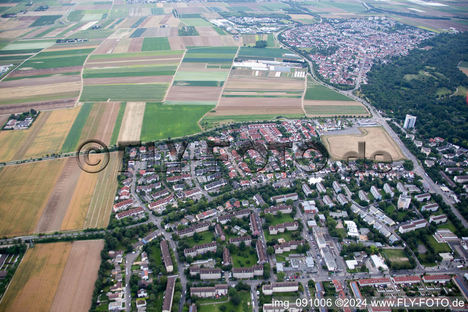 District Gartenstadt in Ludwigshafen am Rhein in the state Rhineland-Palatinate, Germany