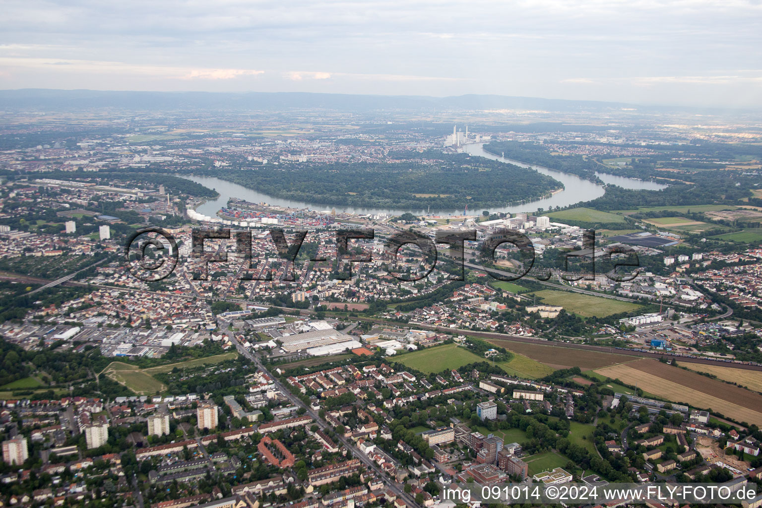 District Mundenheim in Ludwigshafen am Rhein in the state Rhineland-Palatinate, Germany