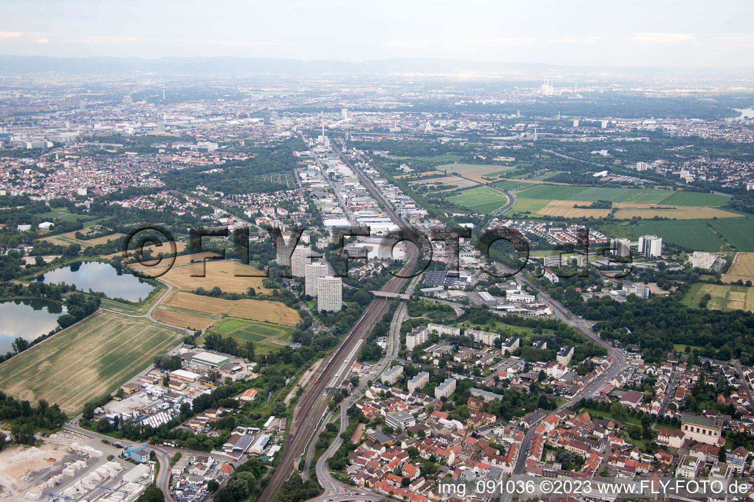 Industrial Street in the district Friesenheim in Ludwigshafen am Rhein in the state Rhineland-Palatinate, Germany