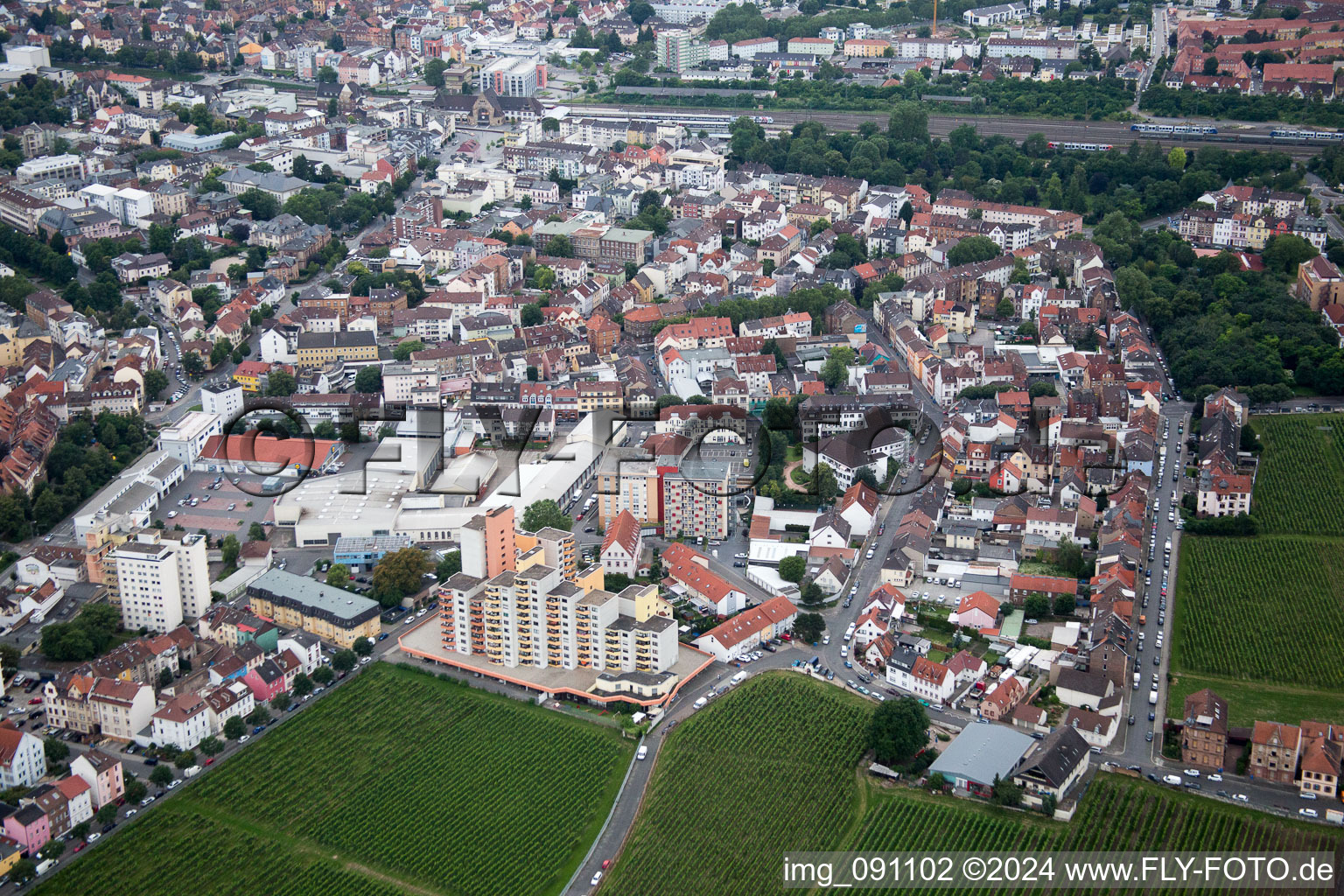 Aerial photograpy of Worms in the state Rhineland-Palatinate, Germany