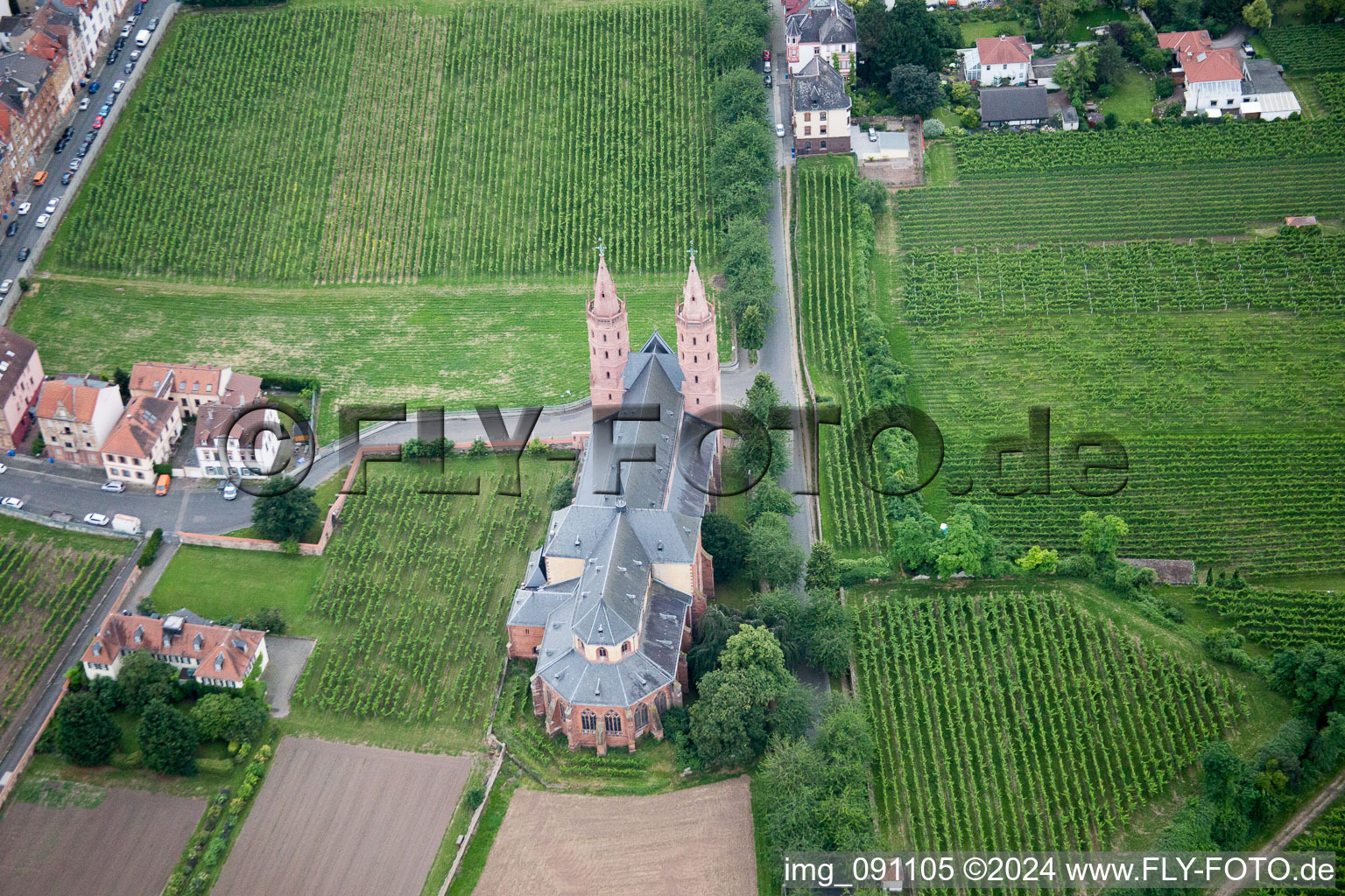 Worms in the state Rhineland-Palatinate, Germany out of the air