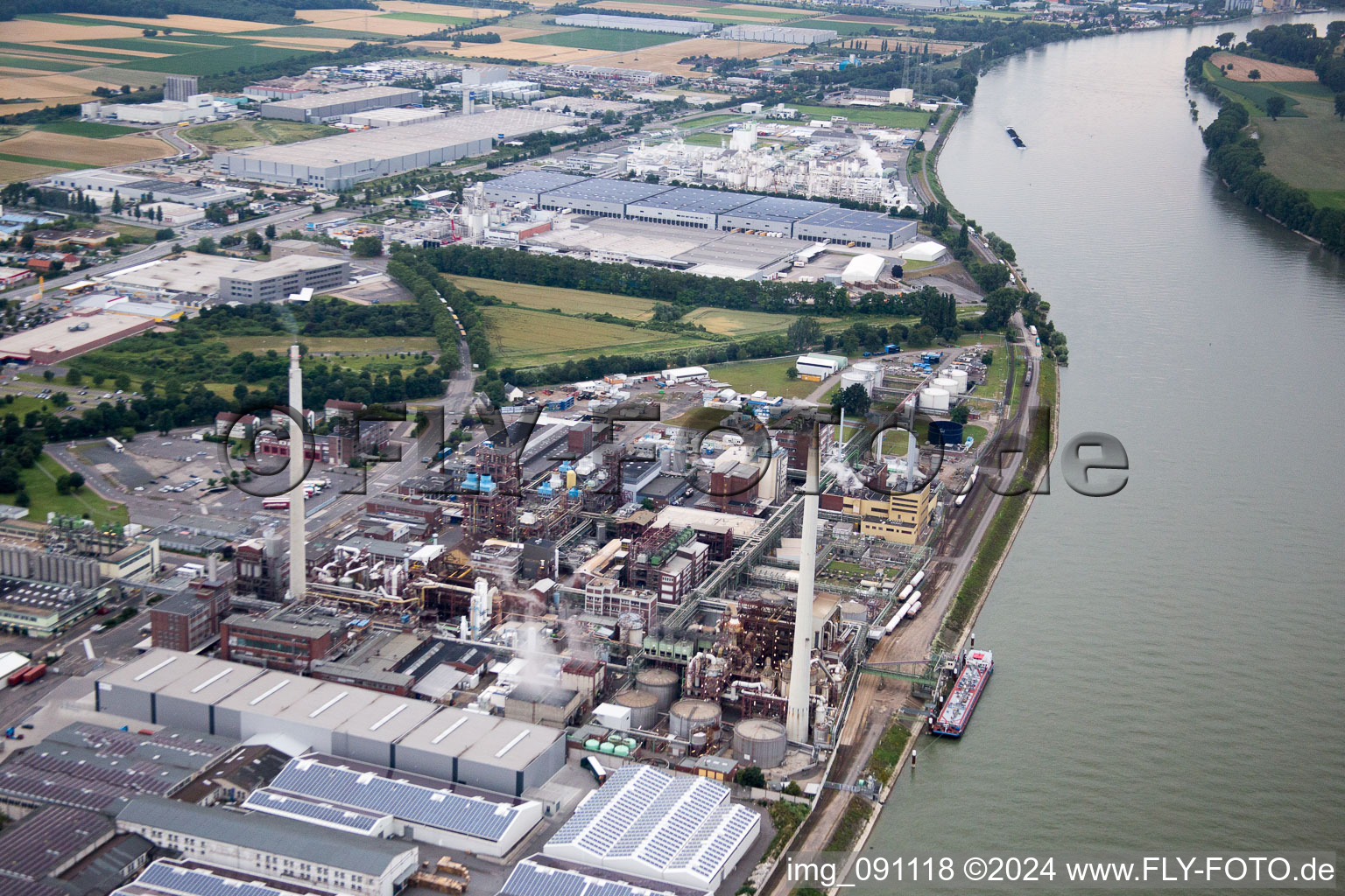 Aerial photograpy of Synthomer Germany in Worms in the state Rhineland-Palatinate, Germany