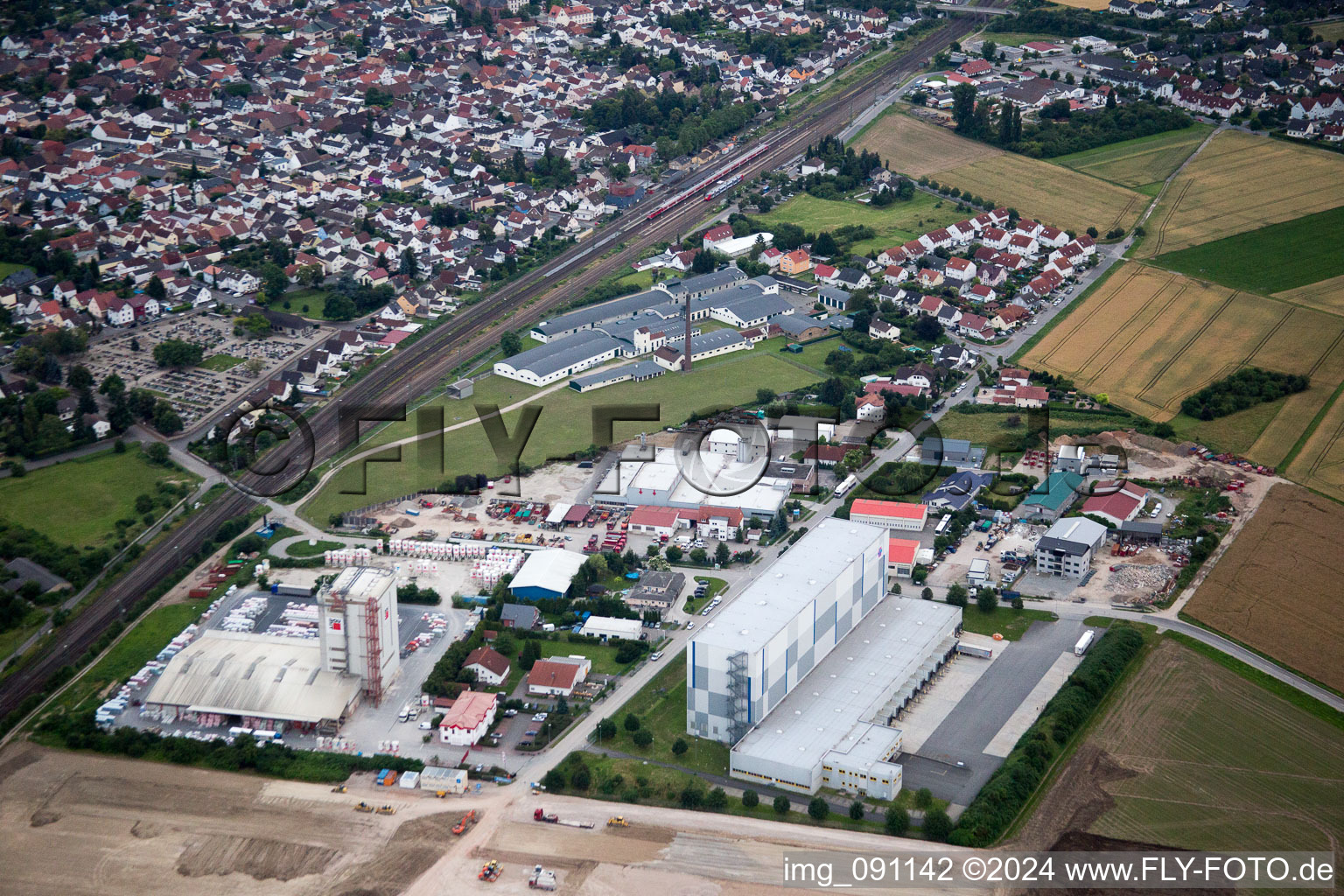 Biblis, Am Kreuz commercial area in Groß-Rohrheim in the state Hesse, Germany