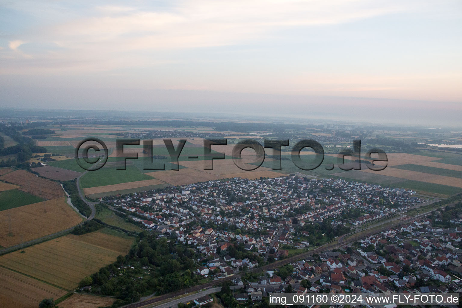 Hofheim in the state Hesse, Germany from above