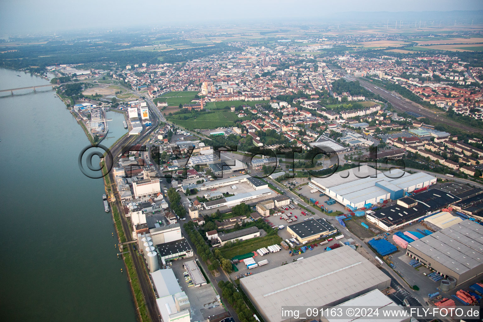 Drone image of Worms in the state Rhineland-Palatinate, Germany