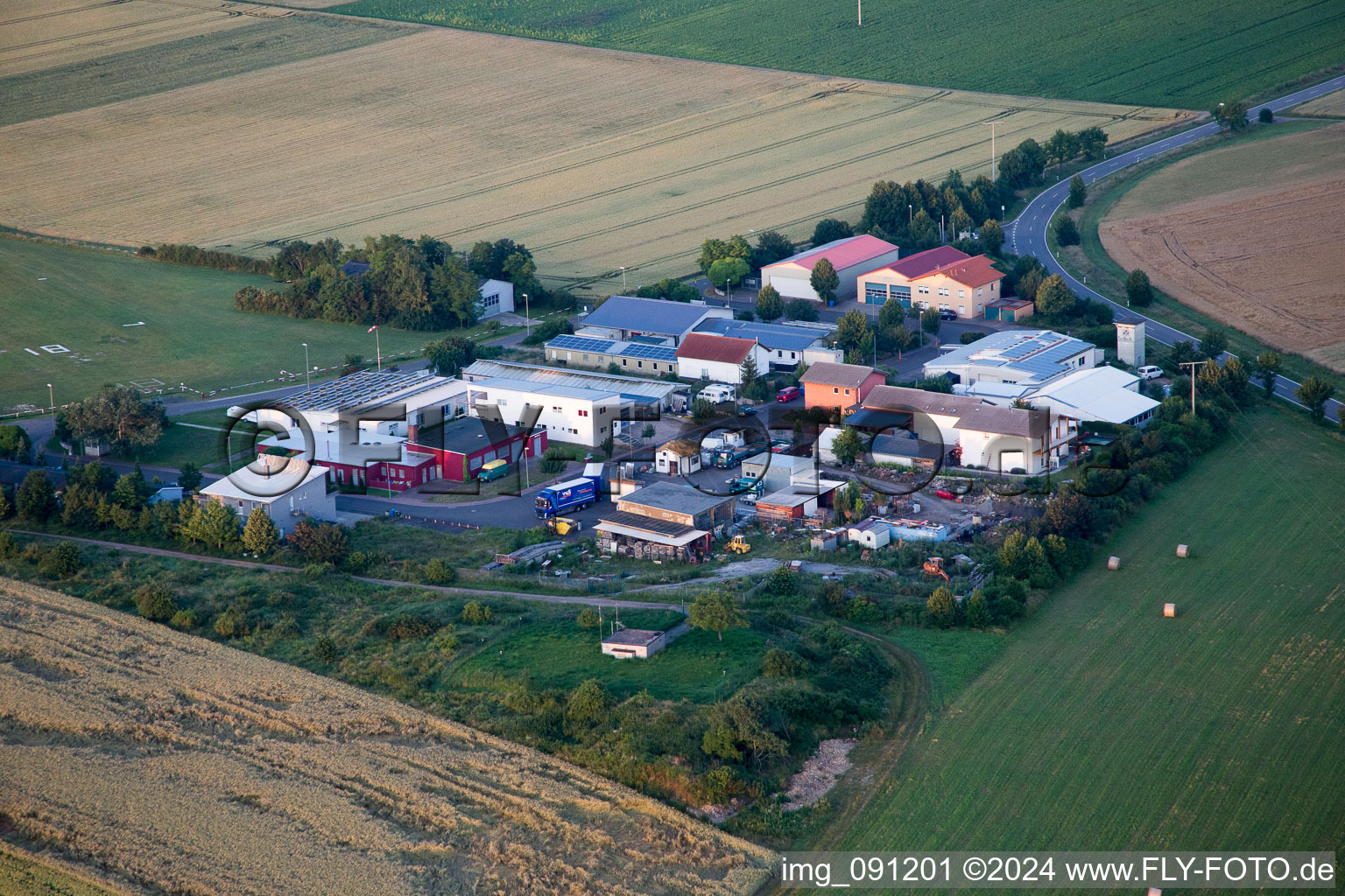 Aerial photograpy of Quirnheim in the state Rhineland-Palatinate, Germany