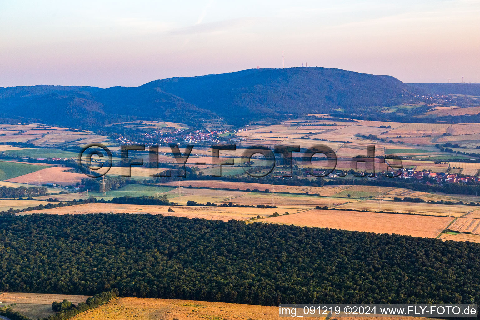 Aerial photograpy of Göllheim in the state Rhineland-Palatinate, Germany