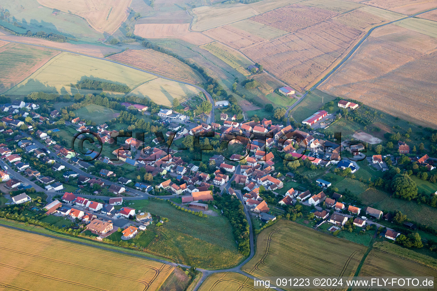 Oblique view of Breunigweiler in the state Rhineland-Palatinate, Germany