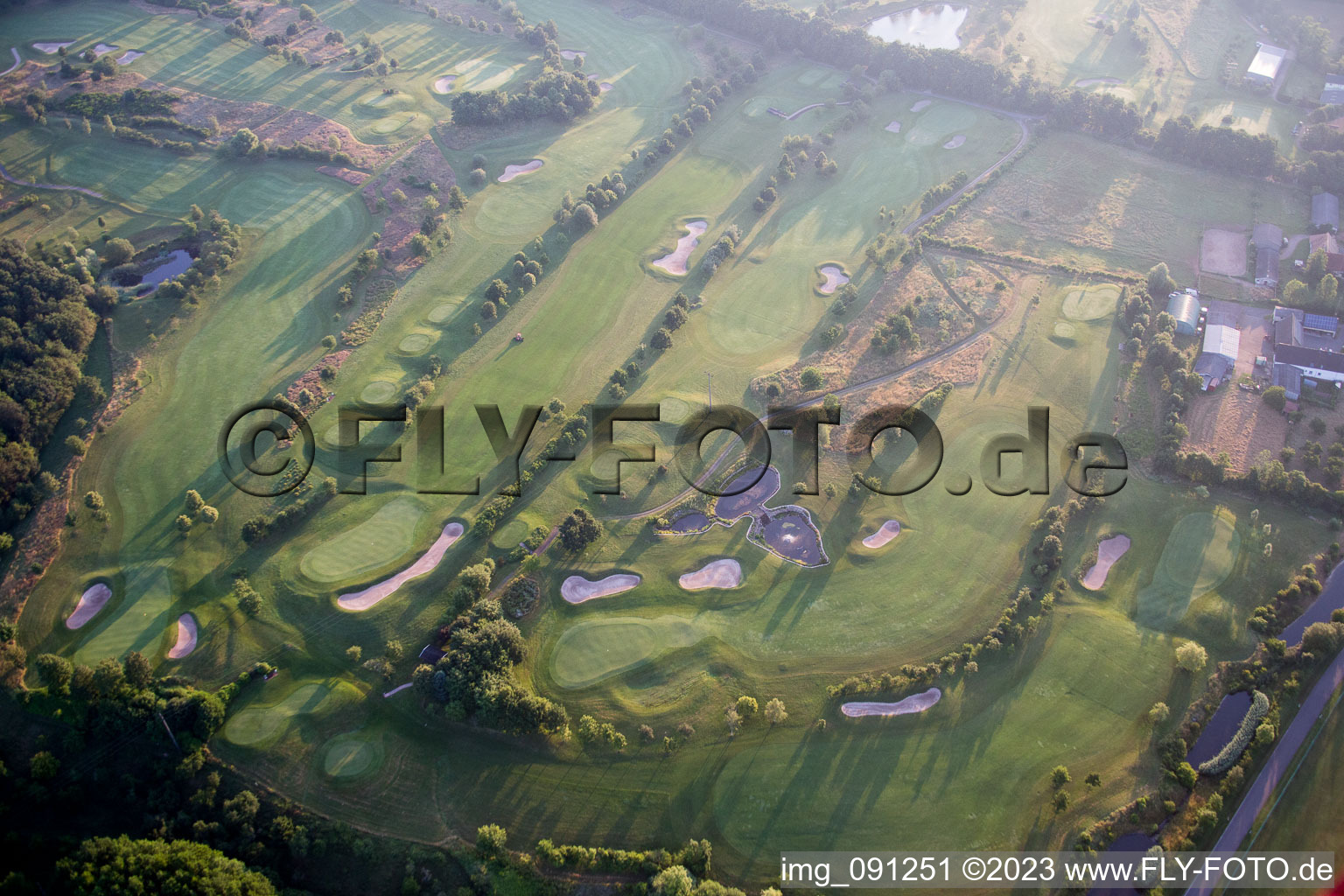 Aerial photograpy of Golf in Börrstadt in the state Rhineland-Palatinate, Germany