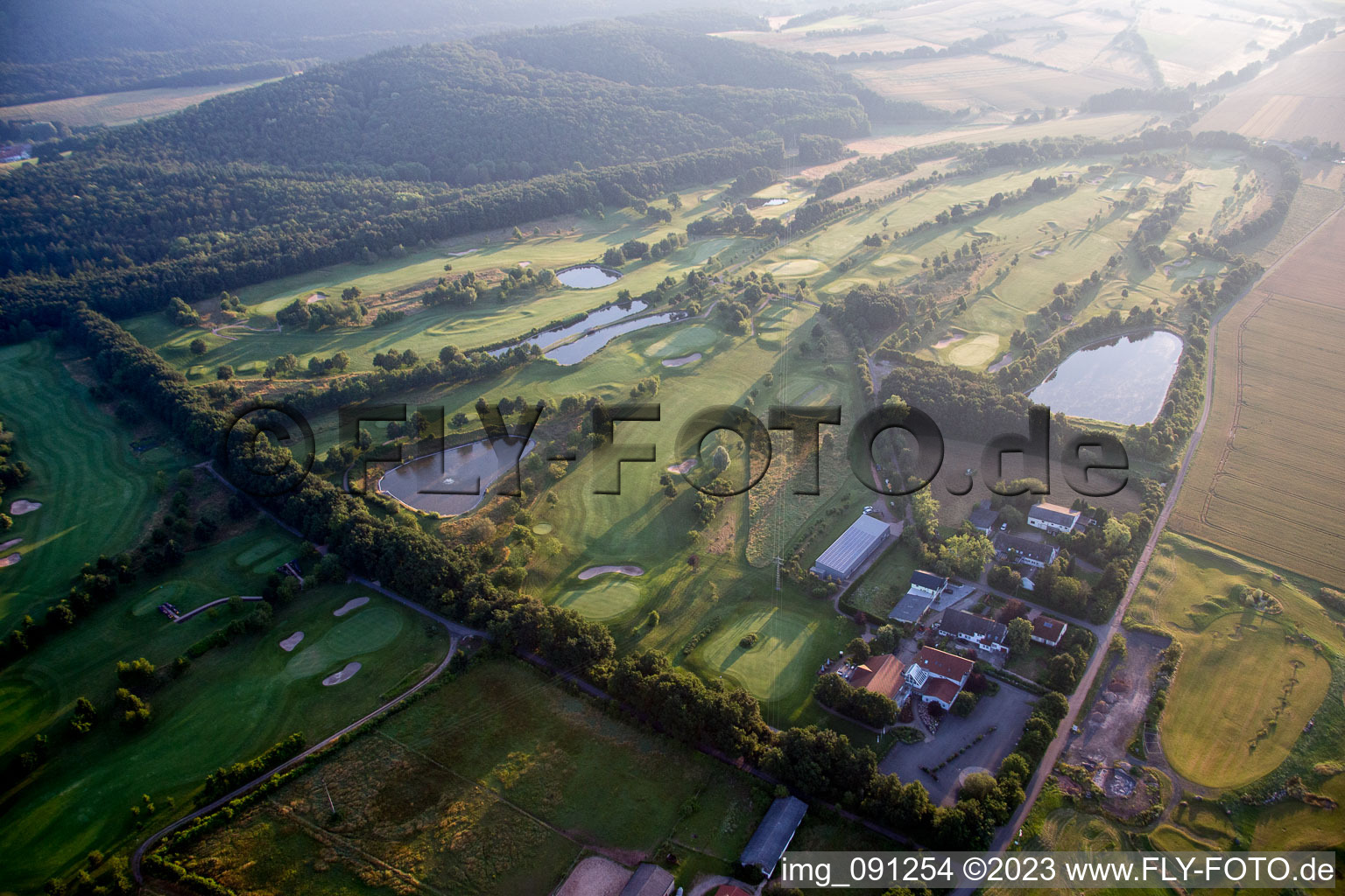 Golf in Börrstadt in the state Rhineland-Palatinate, Germany out of the air