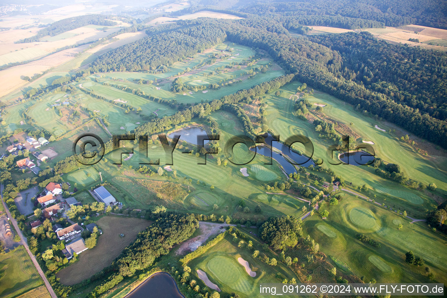 Drone image of Golf in Börrstadt in the state Rhineland-Palatinate, Germany