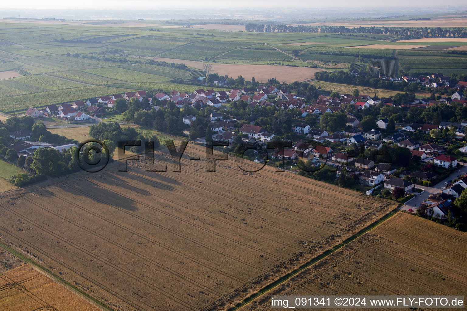 Oblique view of Dalheim in the state Rhineland-Palatinate, Germany