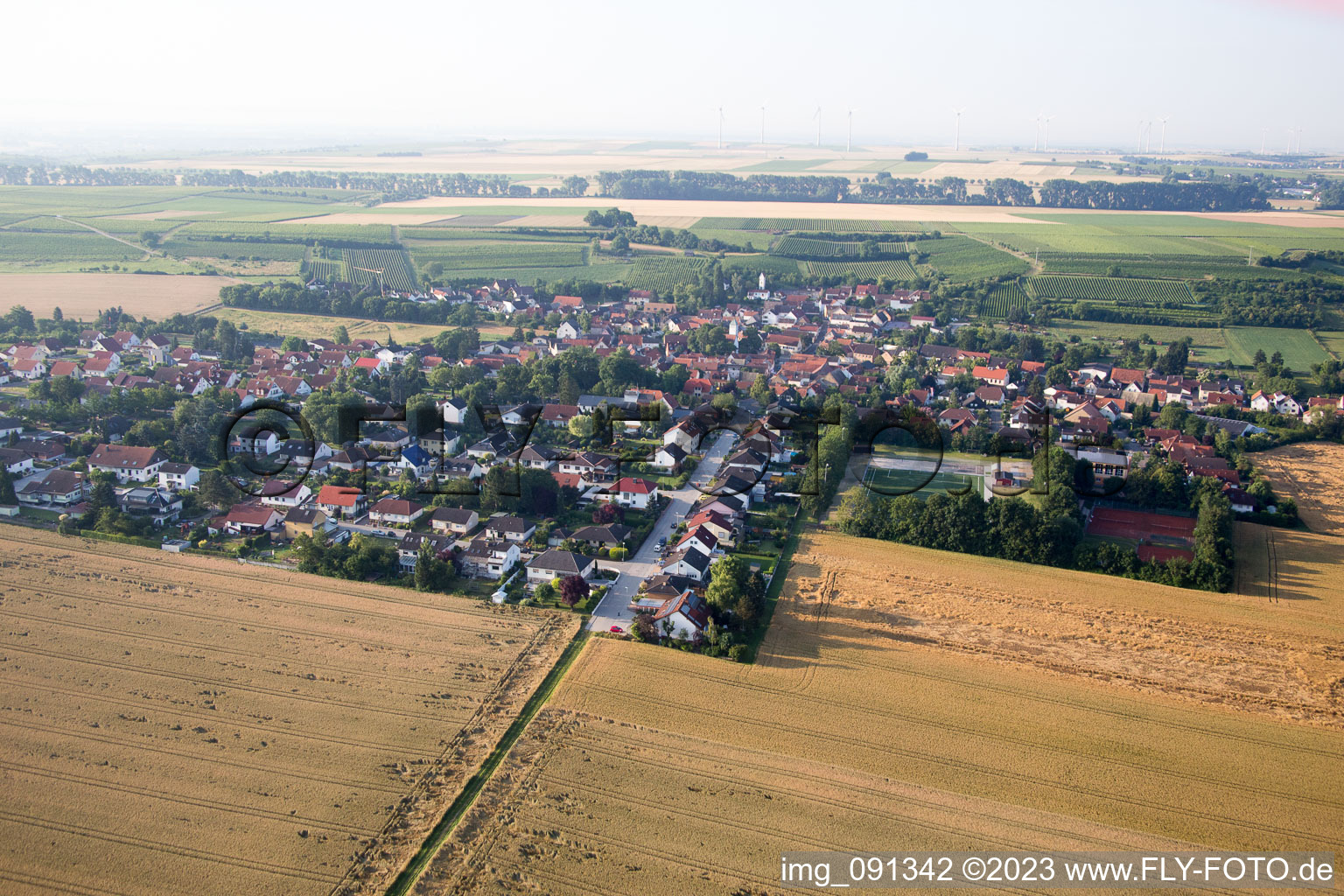 Dalheim in the state Rhineland-Palatinate, Germany from above