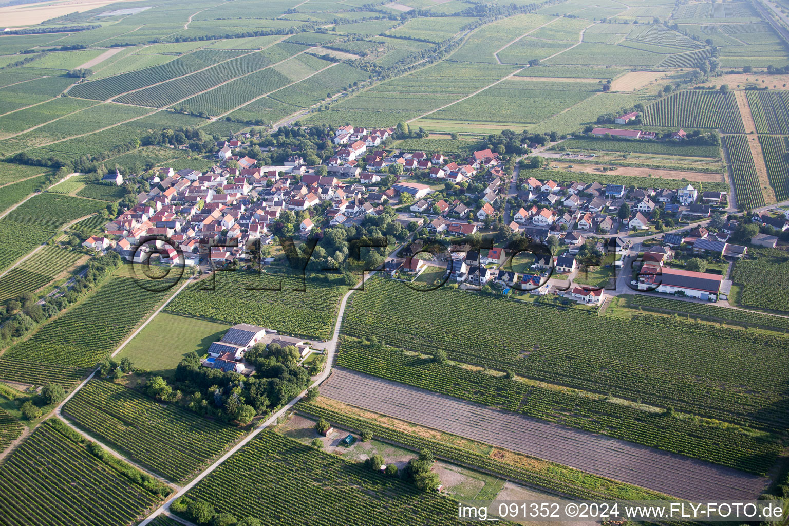 Guntersblum in the state Rhineland-Palatinate, Germany out of the air