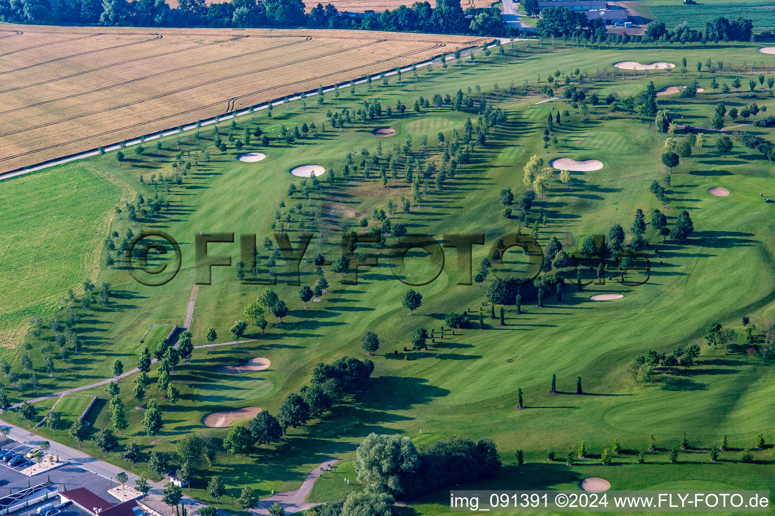 Drone recording of Golf Resort Gernsheim - Hof Gräbenbruch in the district Allmendfeld in Gernsheim in the state Hesse, Germany