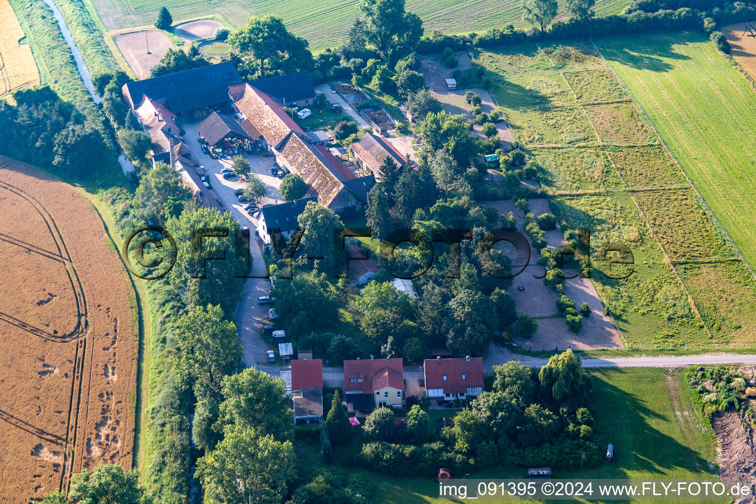 Gräbenbruch Farm in the district Allmendfeld in Gernsheim in the state Hesse, Germany