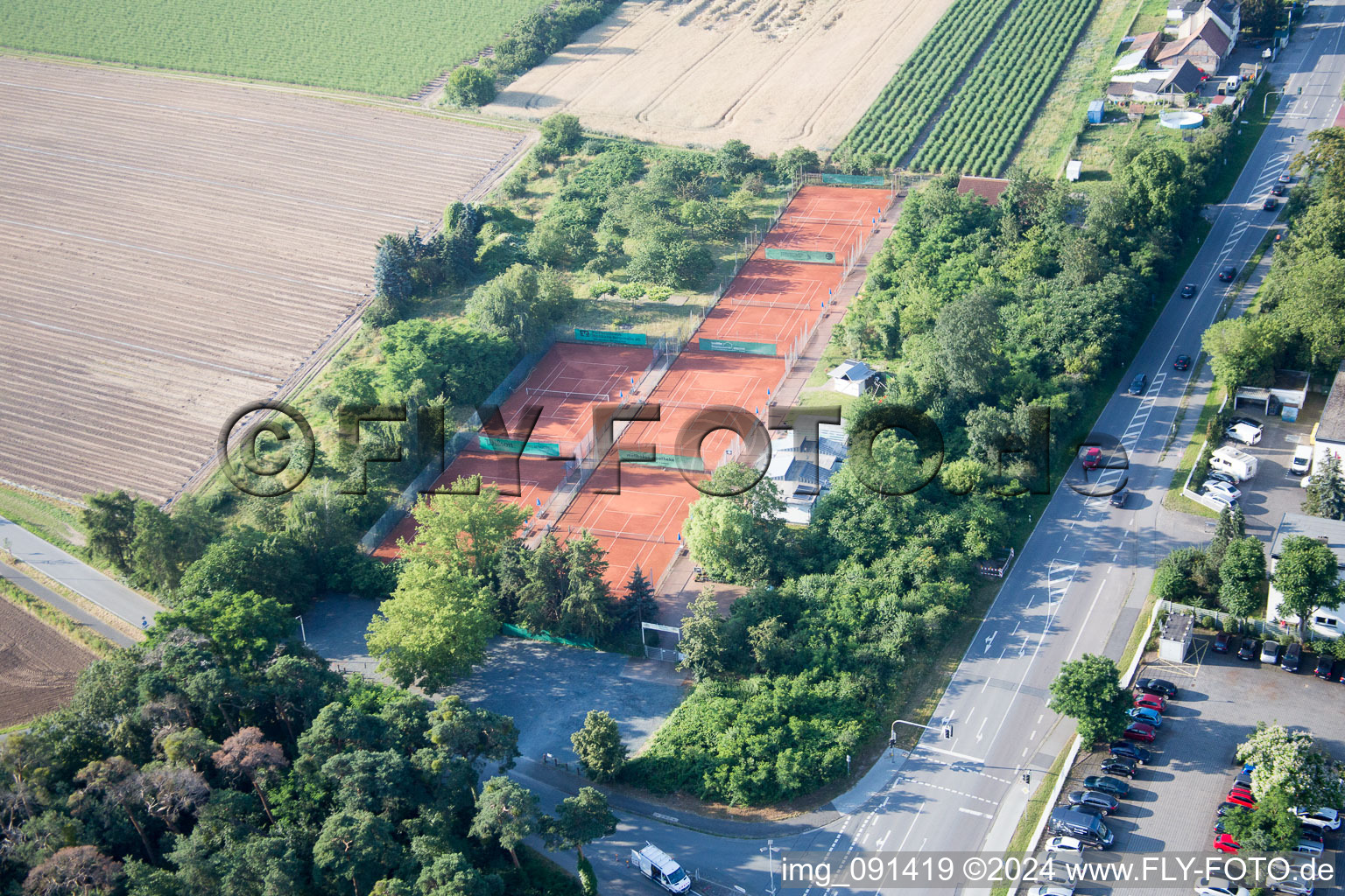 Drone image of Alsbach-Hähnlein in the state Hesse, Germany