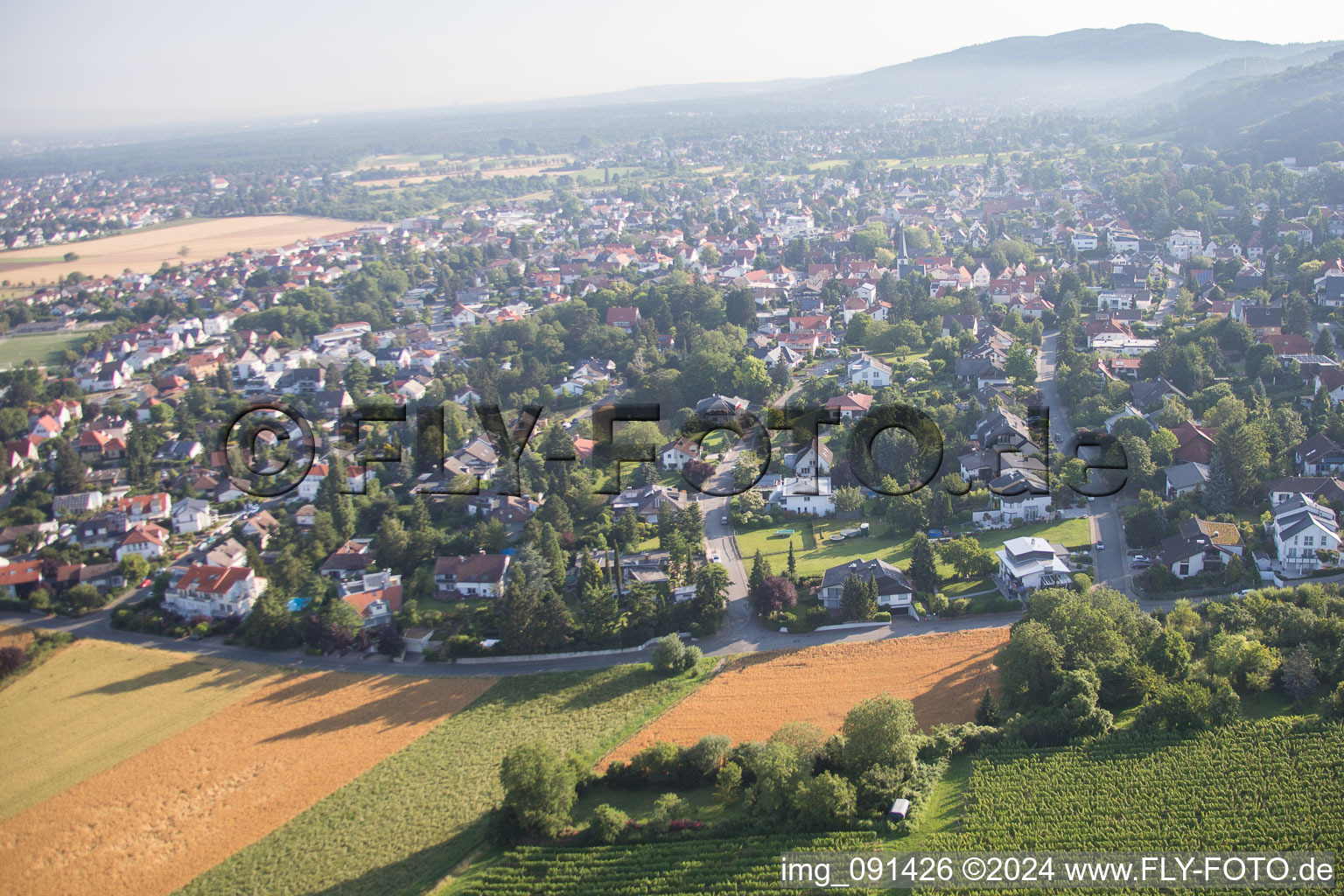 Alsbach-Hähnlein in the state Hesse, Germany from a drone