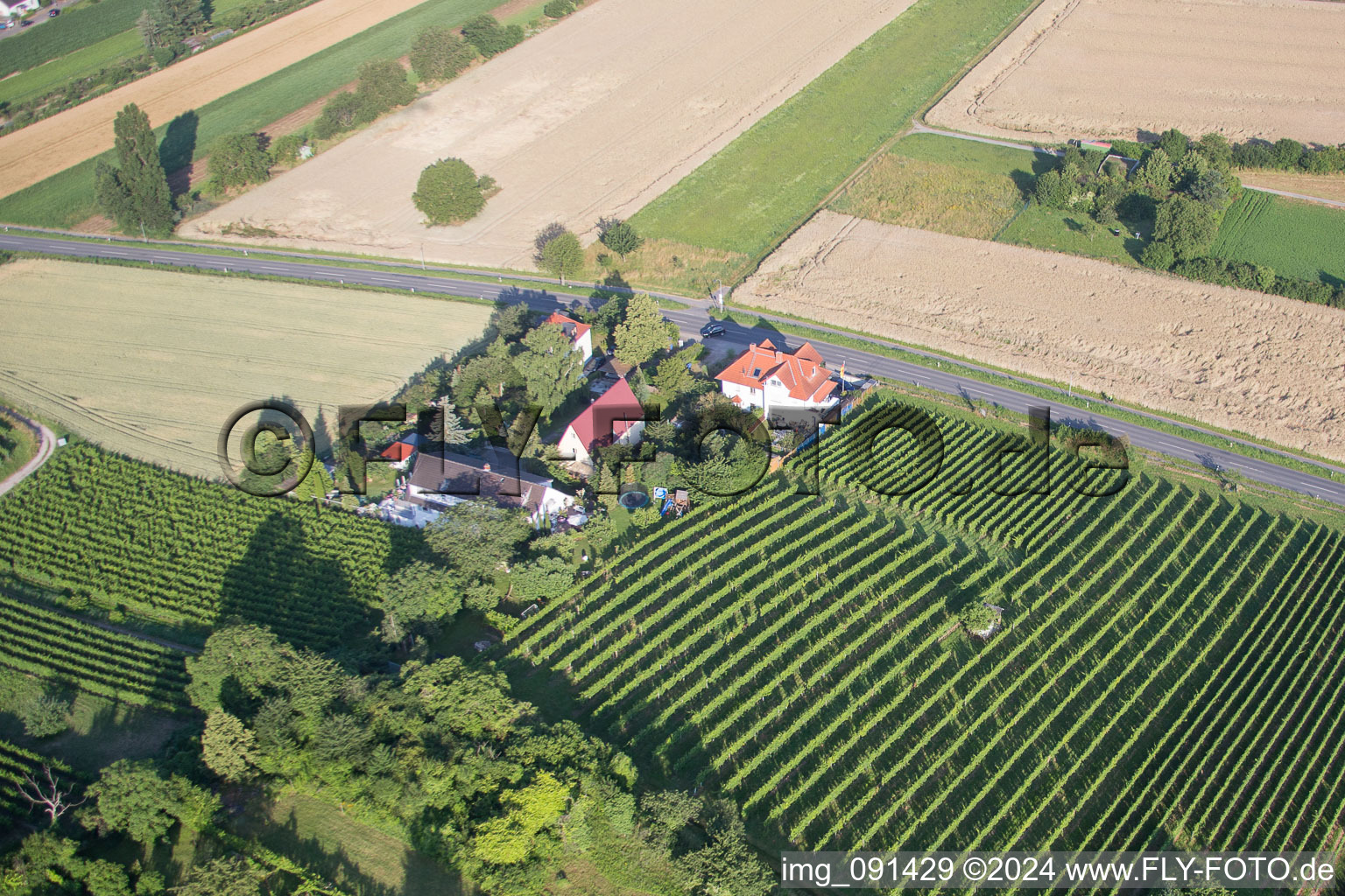 Aerial photograpy of Alsbach-Hähnlein in the state Hesse, Germany